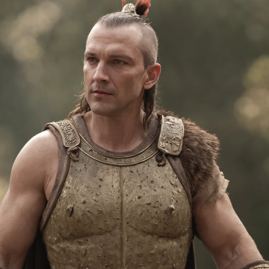 (Professional 3D rendering:1.3) de (Realistic:1.3) foto de arte mais bonita do mundo，soft features, Brilliant male Thracian kings, ((Thracian King Adult Fat Wet Hero Serious Hairless Look Without Beard and Happy Expression in Dynamic Pose, fantastic location, majestoso ambiente desordenado)), corpo inteiro 8k unidade render, action shot, poros da pele, very dark lighting, sombreamento pesado, circunstanciado, rosto detalhado, (Vibrando, fotografia realista, Realistic, Dramatic, Escuro, foco nítido, 8k), (Typical old Thracian armor:1.4), ((((Use prata)))), (intrincado:1.4), decadente, (altamente detalhado:1.4), Pintura digital, rendering by octane, art stations, conceito-arte, liso, foco nítido, illustration, germe da arte, (Loish:0.23), Wlop Ilya Kuvshinov, e greg rutkowski e alphonse mucha gracias, (global ilumination, studiolight, light volumetric), chuva forte, floating particles, patife, fantasia, Nosso, Corpo inteiroesbiano, ((Fundo escuro e antigo da cidade:1.3)),CGSesociedade,art stations