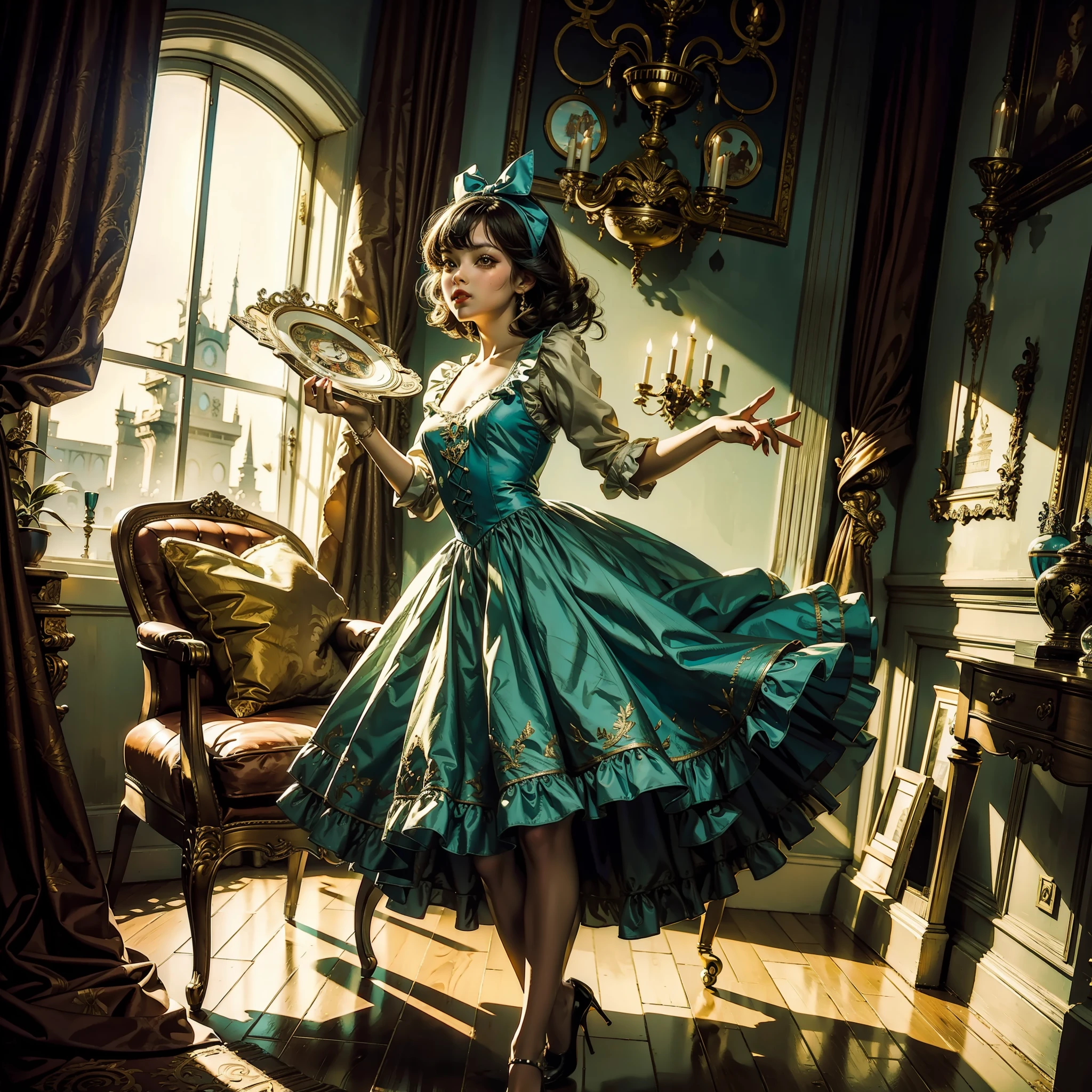 Alice in wonderland Art Deco style