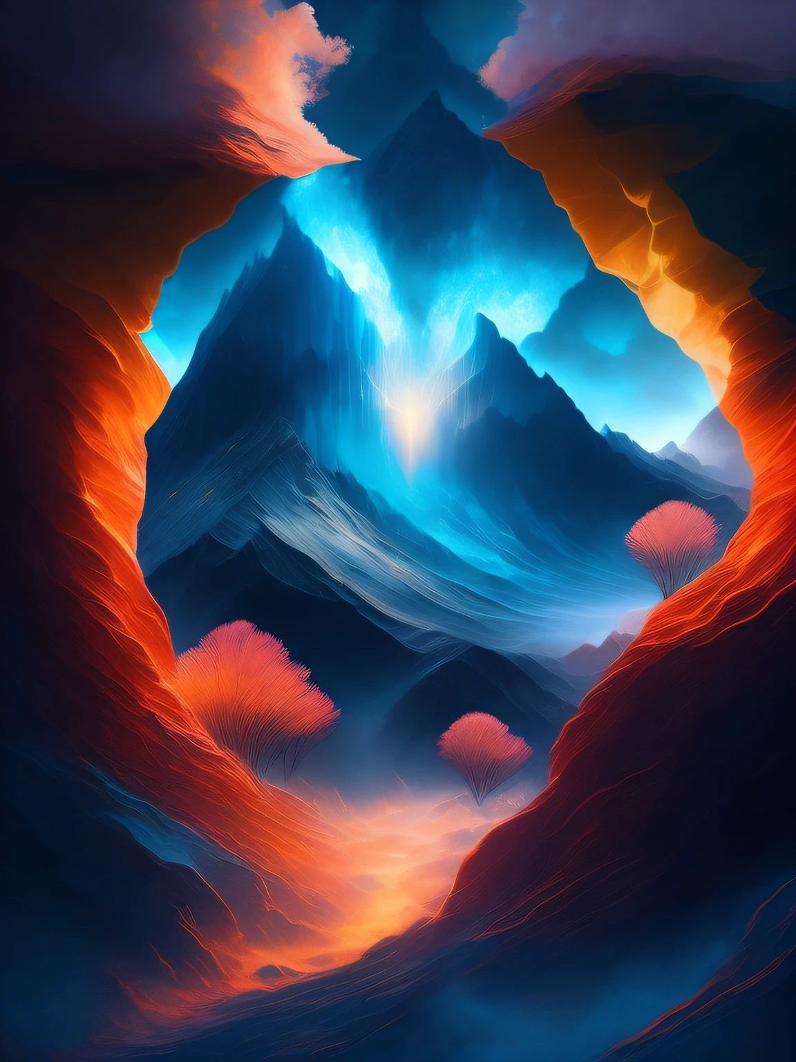 excelente calidad, Obra maestra, symmetr, simetry, ultra-high-resolution, (fotorrealista:1.4), Foto RAW,Tierra de cielos, Mountains illuminated by a fog, Niebla descendiendo y adelante una torre con un ojo gigante en la parte superior, Pupila de serpiente, ojos azules, the lord of the rings, Sauron, Ojo que todo lo ve, Ojo de los Illuminati, fantasy, rosado ,Tonos cian, T-shirt design, Mitad de viaje, Arte vectorial, hidro74, erupciones solares, Efectos Halo, suite, cinematic lighting, Felicidad serena, Luz difusa, Daylight, Dios Rayos, Rayos de sol, chromatic abberation, caustics , Arte Oficial, Unidad 8K Fondo de pantalla, Ultra detallado, beautiful and aesthetic, Obra maestra, La mejor calidad, (Zenredar, mandala, enredo, enredar), (Ecstasy of the flower:1.2), Dynamic Angle, Felicidad serena, vaquero, The Most Beautiful Form of Chaos, elegante, A brutalist designed, colores vivos, romanticismo, atmospheric