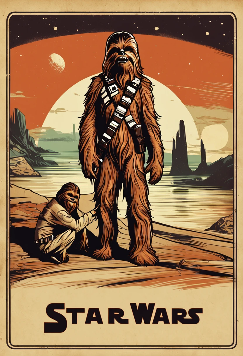 Star wars Chewbacca vintage poster