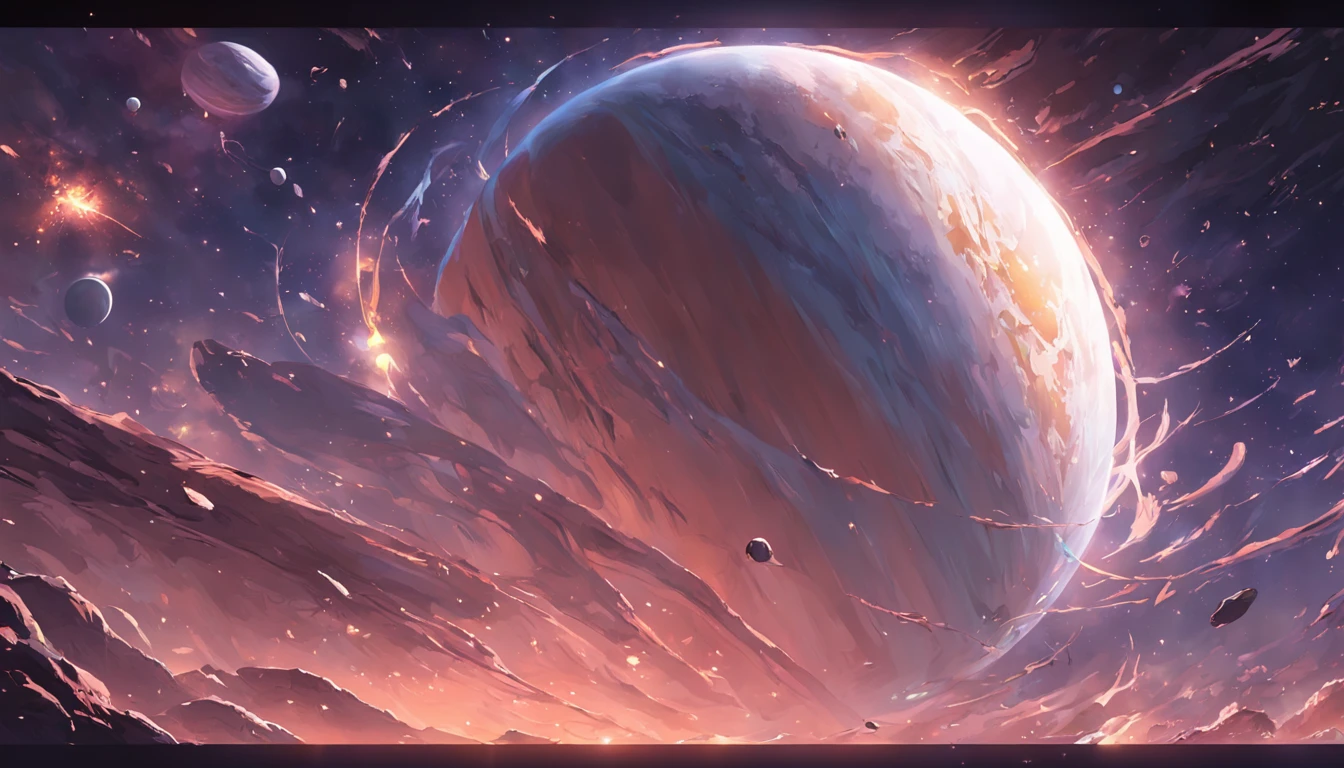 The planet Saturn falls to Earth