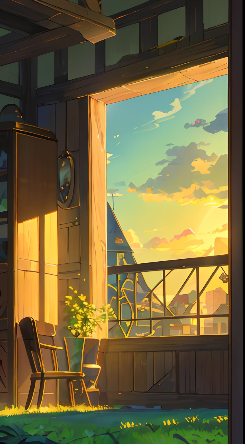 "Golden rays of morning sunlight casting a radiant glow over a sprawling emerald meadow."