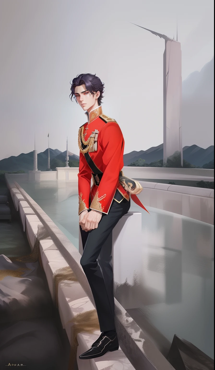 a close up of a man sitting on a throne with a crown on his head, beautiful androgynous prince, casimir art, handsome guy in demon slayer art, delicate androgynous prince, royal attire akira, detailed anime character art, portrait of a king, official art, portrait of emperor of mankind, royal elegant pose, official character art, handsome prince