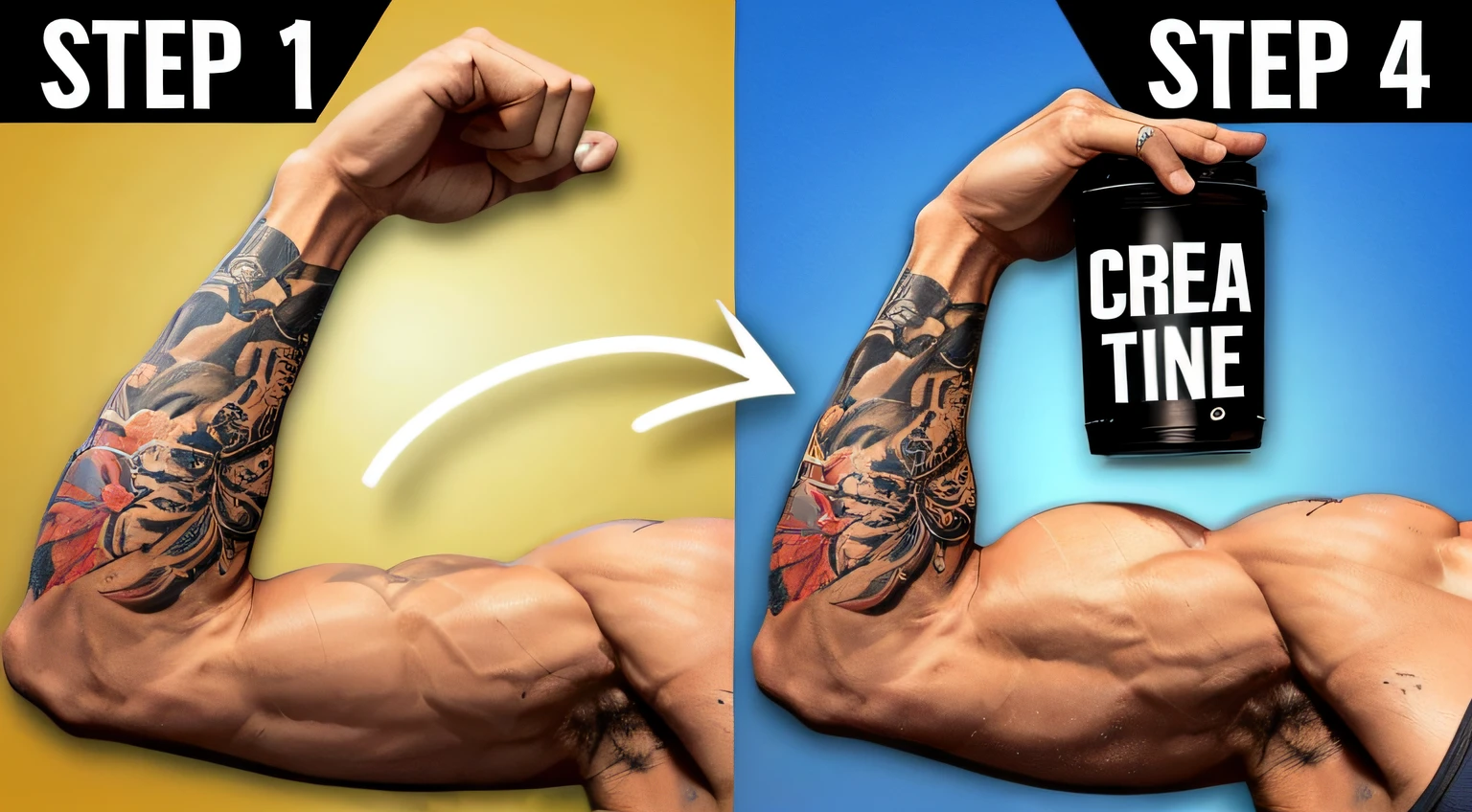 A closeup of a realistic person with a tattoo on his arm, muscular arms, depressed dramatic bicep pose, showing off biceps, straight arms, big wide broad strong physique |, strong arms, super buff e cool, muito buff, chiseled muscles, skinny upper arms, uso de esteroides, scaled arm, Tattoos on the arm, flexing large muscles, corpo musculoso tatuado