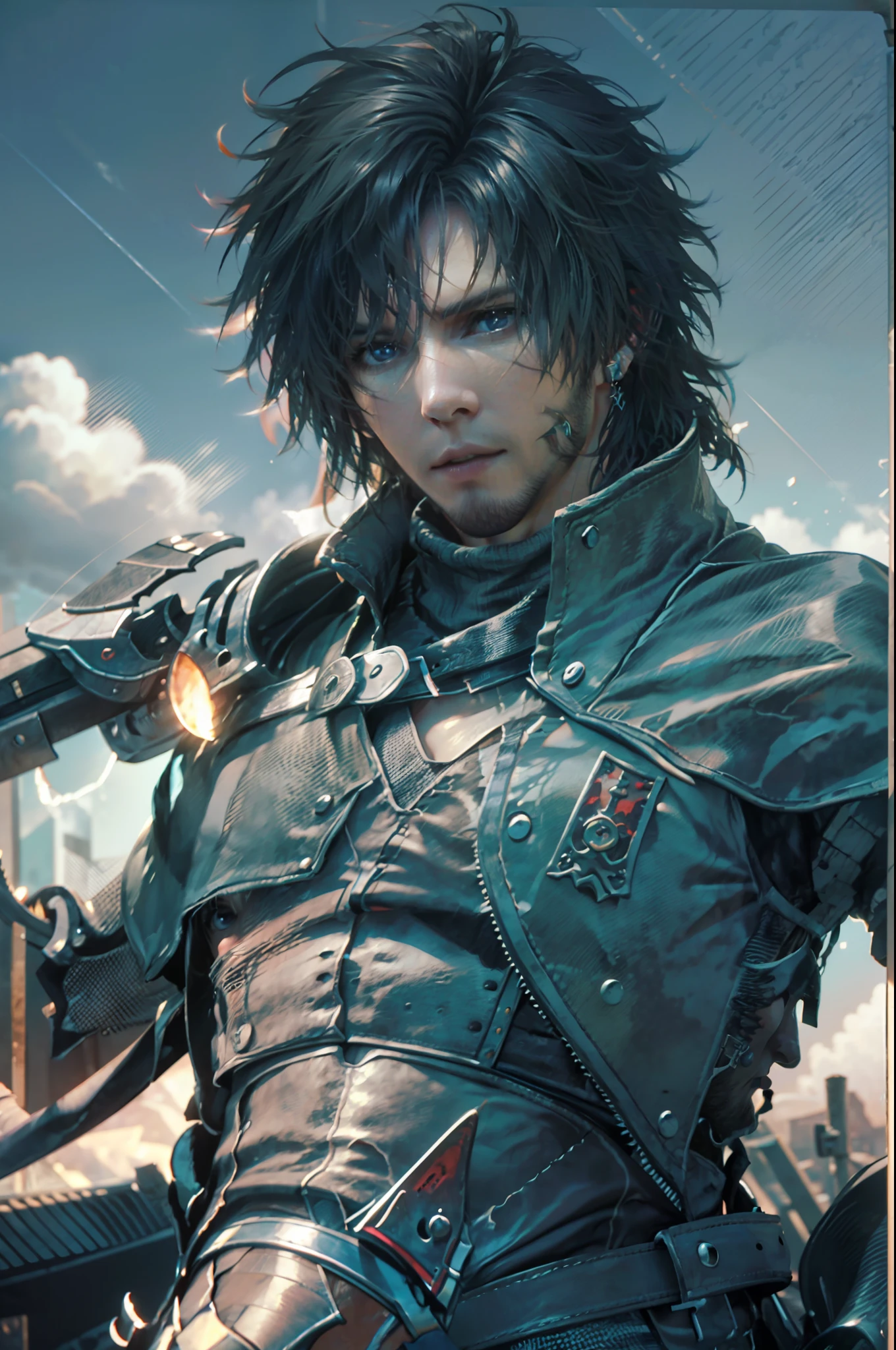 Final Fantasy, clive rosfield, abs, badass pose, Chico de anime en una cama con las manos en la cabeza, Hermosa pose de anime, Anime hombre guapo, Personaje masculino de anime, Badass Anime 8K, Arte detallado del personaje de anime, Concepto de anime HDR Anime WLOP, Chico anime, Anime CG arte suave, Fondo de pantalla de manga 4 k, inspirado Tetsuya Nomura, por Wallaper de anime