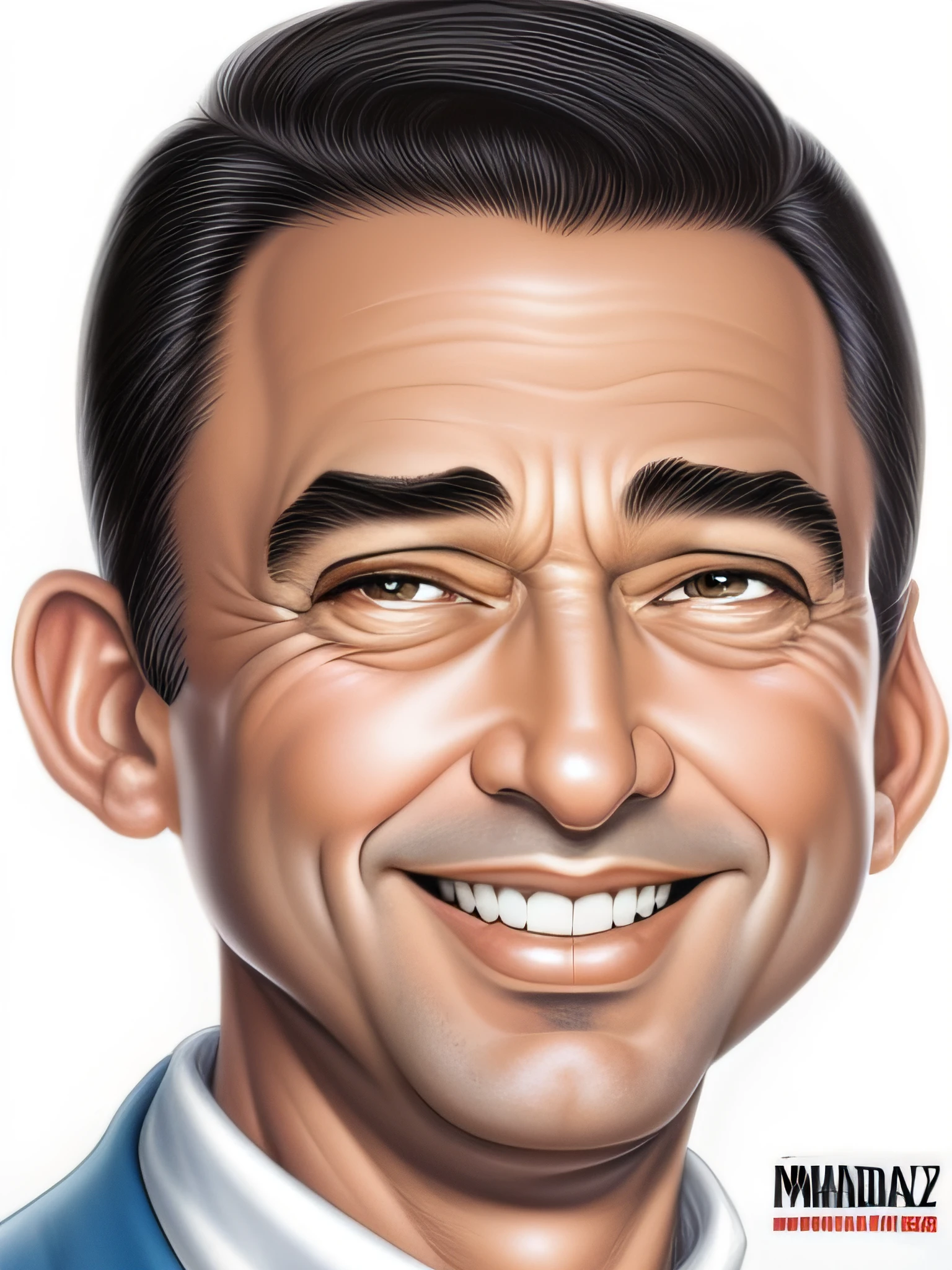 Homem, caricatura animado estilo Mort Drucker Mad Magazine , Extremely detailed perfection.