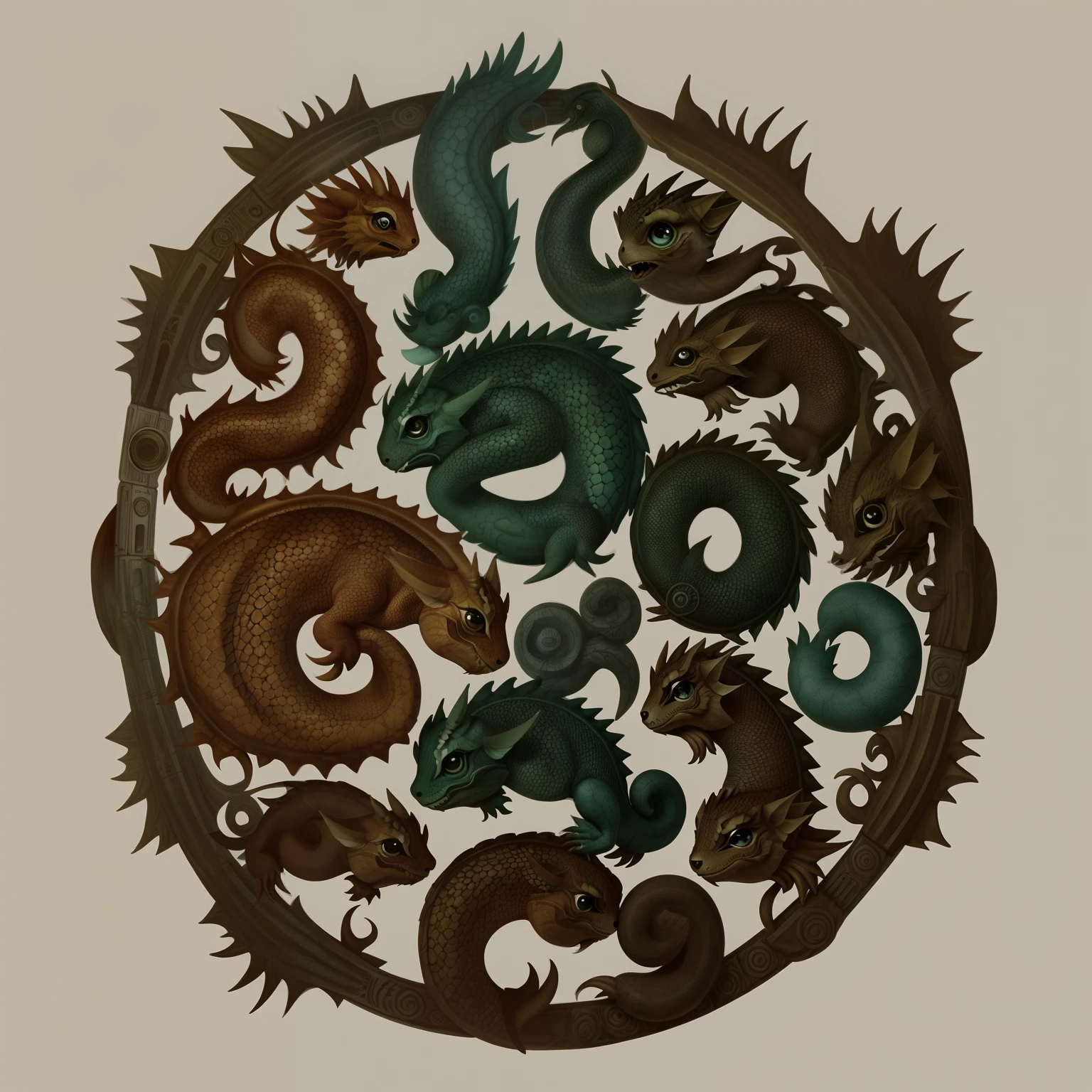 Cute zodiac dragons,tmasterpiece,best qualtiy,digital SLR camera,Complicated details,