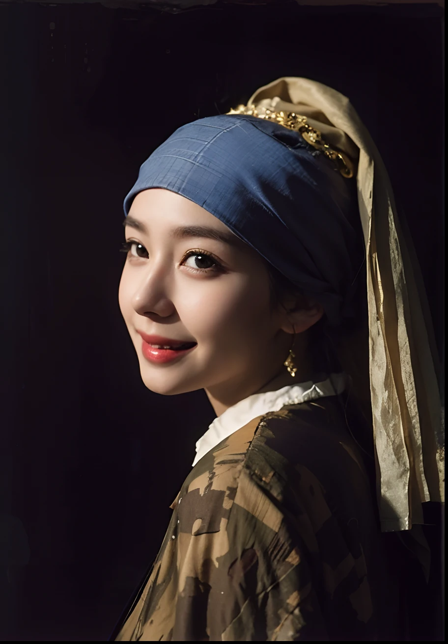 masterpiece, top quality, 8k, Huang Li, a beautiful girl, kawaii, External,(half body:1.2), (Completely naked:1.5), Wear a cashmere headscarf, (dark brown hair),Good shape, and makeup, Facial cumshot, near method and far method, depth of field, surreal, high resolution, photo, lock focus, north african free trade area, face lamp, Dynamic lighting, 最高detail, 极高的detail、Super detailed、detail、Genuine skin、Exquisite facial features、prone to negative emotions