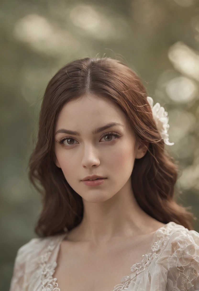 mulher em torno de 19 anos, cabelos loiros naturais, olhos verdes distintos, vestindo kohl, slender and graceful, Beautiful, luz de velas em um ambiente medieval, Ultra sharp focus, tiro realista, roupas femininas sensuais, lingerie, cores tetradicas (cicatriz:1.4)