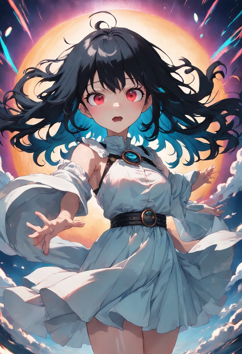 black hair, hair bobbles, wince, longeyelashes, solid circle eyes, light smile, Surrealism, drop shadow, anaglyph, stereogram, tachi-e, pov, atmospheric perspective, rococo style, 8k, ccurate, best quality, best quality, best quality, best quality