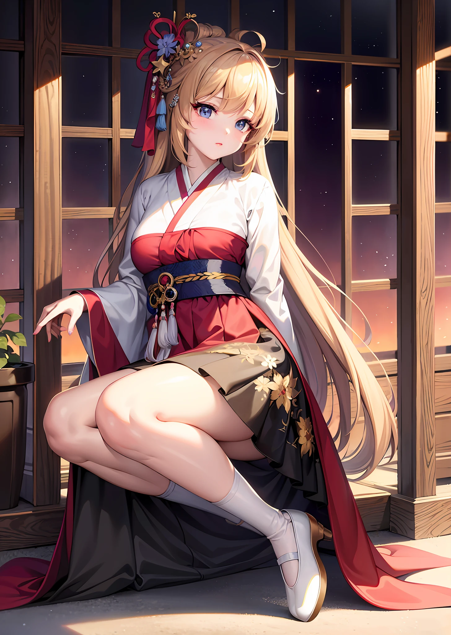 best quality,masterpiece,illustration,an extremely detailed and beautiful,extremely detailed,CG,unity,8k wallpaper,Amazing,finely detail,master,best quality,official art,extremely detailed CG unity 8k wallpaper,absurd,unbelievable Ridiculous, huge file size, super detailed, high resolution, very detailed, beautiful detailed girl, very detailed eyes and face, beautiful detailed eyes, light on face, (Hanbok: 1.1), 1girl, full body, full body Photo, ru_qun