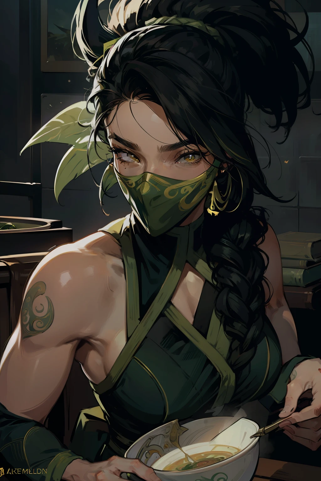 rostros perfecto, rostro definido, rostro akali, ojos verdes