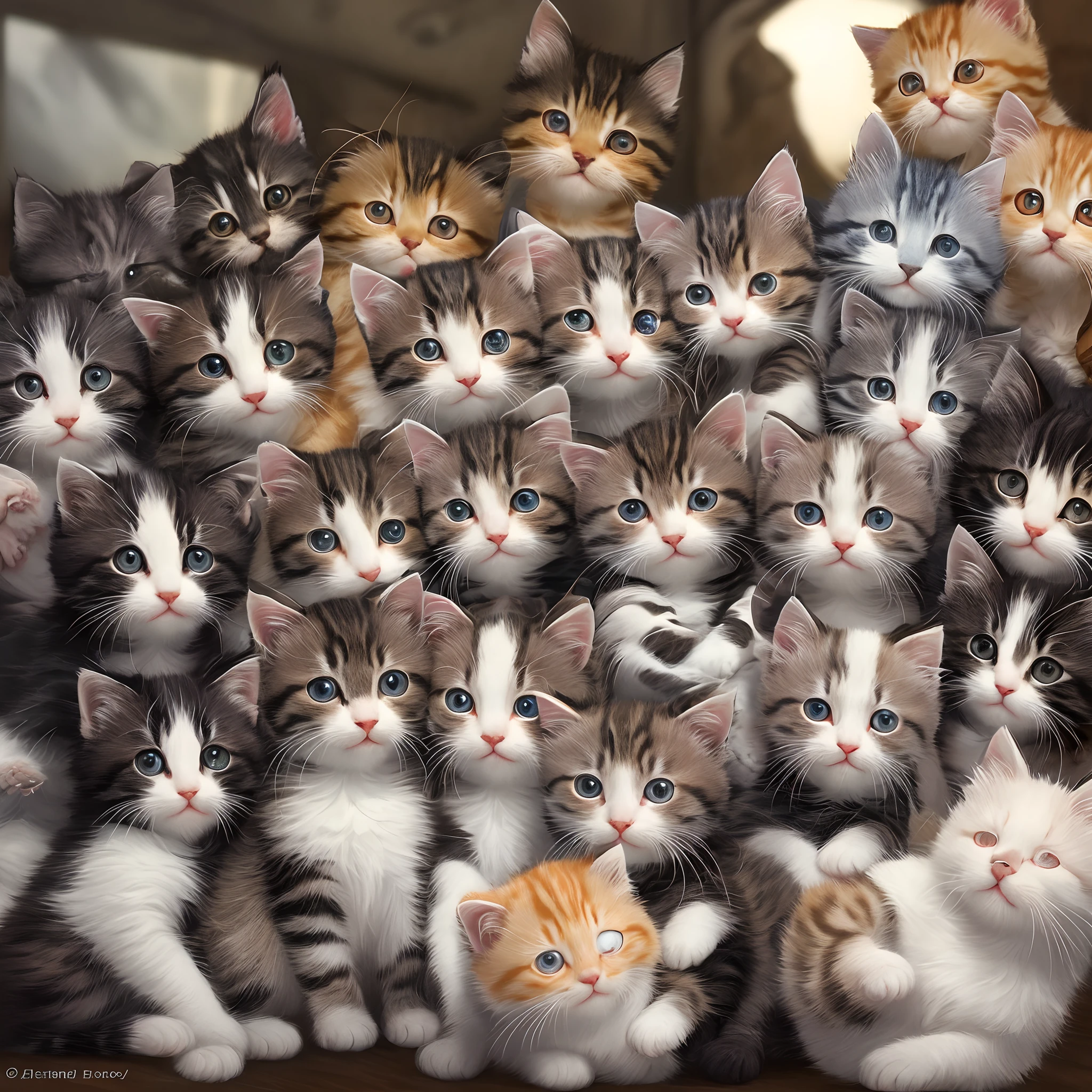 Make me surrounded by kittens