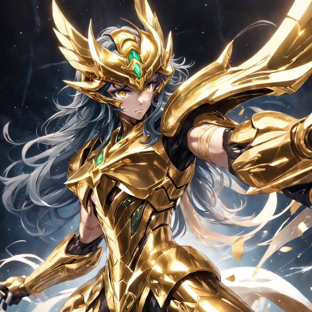 Gold Saint Seiya,warriors,battle hardened,Gold Warframe,Ornate ornamentation,sharp,Strong body,Clear lines,Determination,Mysterious runes,Around the peculiar light。