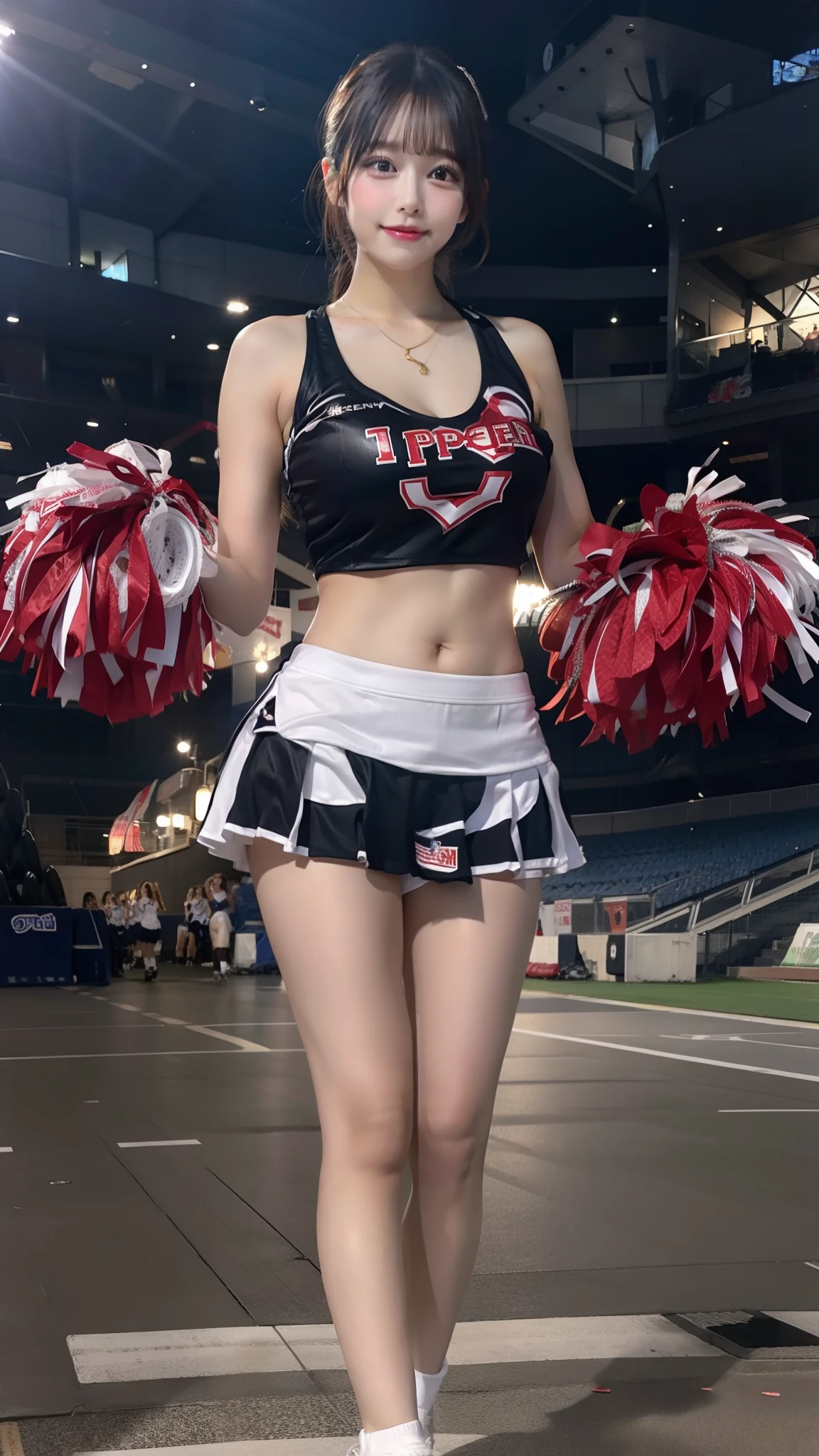 Chubby , 18 year old ultra cute American cheerleader ,perfect round boobs,in stadium,flashing her breasts