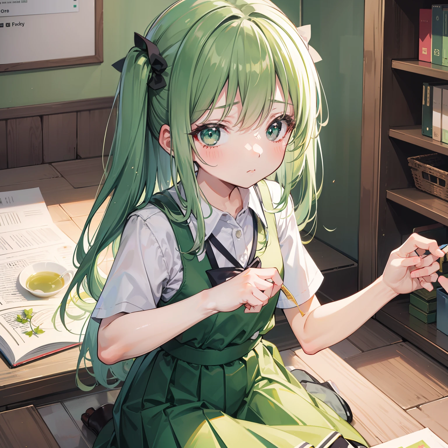 Green tea schoolgirl，It looks innocent and pathetic，Endearing，Arouse the protective desire of others