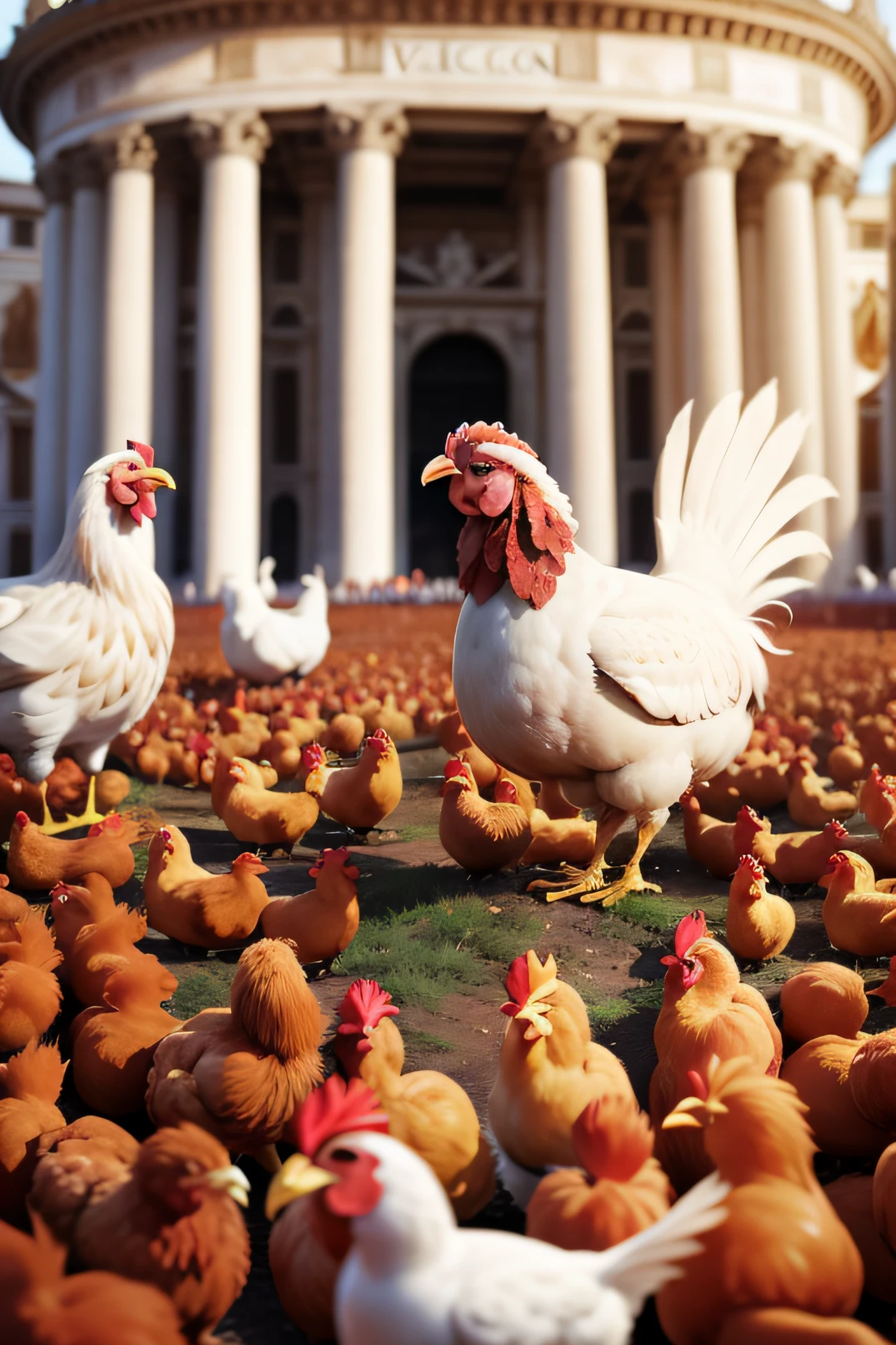 27 billion chickens invade the Vatican