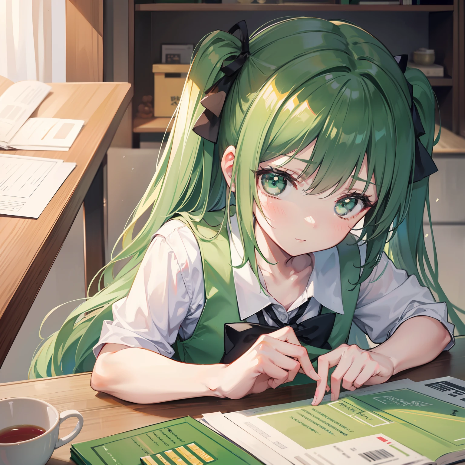 Green tea schoolgirl,It looks innocent and pathetic,Endearing,Arouse the protective desire of others