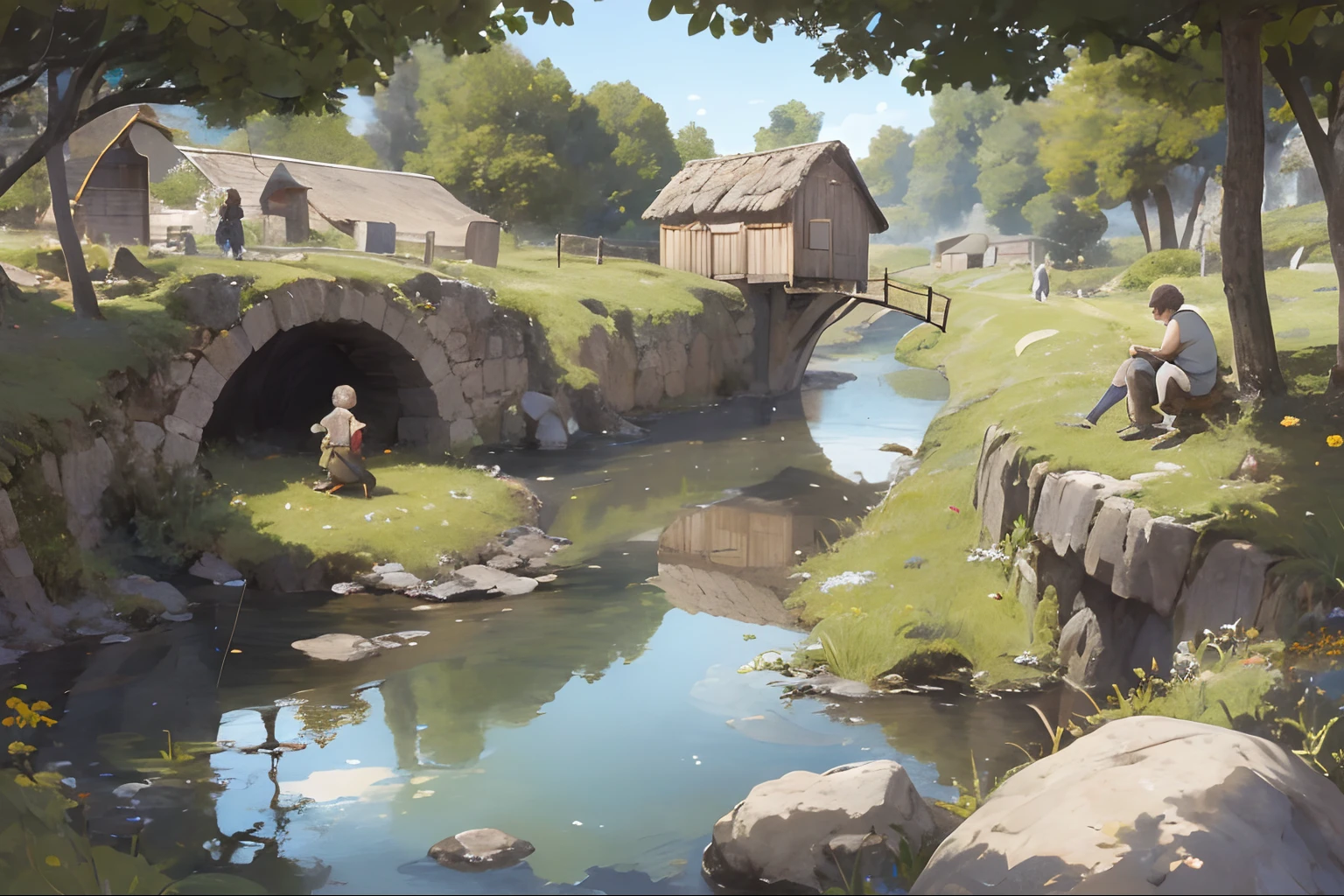 Hobbits are a discreet but very ancient people, more numerous
once than it is today. Amam a paz e a tranquilidade e uma boa terra
lavrada: a well-organized and well-cultivated countryside was his
favorite getaway. H oje, como no passado, can't understand or like
of machines more complicated than a forge bellows, a watermill or
a handloom, embora sejam habilidosos com ferramentas. M esmo nos
tempos antigos, they usually felt intimidated by "People"
Great", which is what they call us, and at present they shun us with dread and
are becoming hard to find. Have high-pitched ears and eyes
Insightful, e, although they have a tendency to accumulate belly fat and
don't rush unnecessarily, They are light and agile in their movements.
Possuem, From the beginning, The art of disappearing quickly and silently,
when big people they don't want to meet show up
Paths to the trambolhões; e desenvolveram essa arte a tal ponto que para
os homens ela pode parecer magia. M as os hobbits na verdade nunca
estudaram qualquer tipo de magia, e sua habilidade para desaparecer se deve somente a um talento profissional que a hereditariedade, the practice and
an intimate relationship with the earth made inimitable by larger races and
more clumsy.
They are a small people, smaller than dwarves: menos robustos e
troncudos, quer dizer, even if in reality they are not much higher, the
its height is variable, going from 60 centimeters to 1 meter and 20 centimeters in
Our measure. Raramente chegam a 1 metro e meio; But they have slowed down
by what they say, e em tempos antigos eram maiores. De acordo com o Livro
Vermelho, Bandobras Tuk (Urratouro), filho de I sengrim II, It was 1 meter and
33 inches tall and could ride a horse. He was only surpassed
in all the Hobbitian records by two famous characters of
formerly, But this interesting question is dealt with in this book.