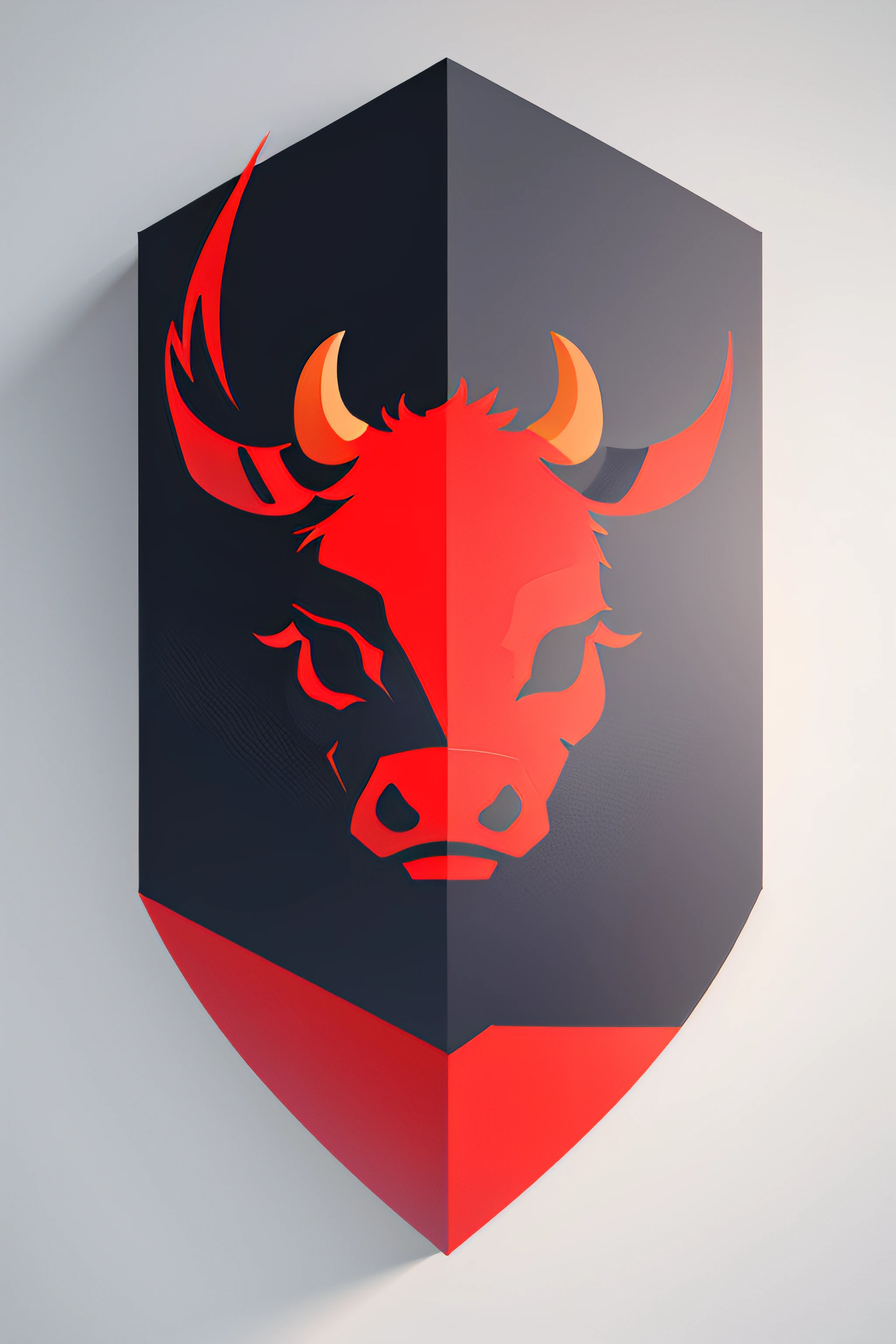 Square red bull head logo design, best on adobe stock, logo vector art, professional logo design, LOGO style, Best logo, vectorized logo style, Professional logo, Logo graphic design, 2d solid shape logo, Simple LOGO, iconic logo symbol, logo concept design, Corporate logo, vector design, cow head, minimalist logo vector art