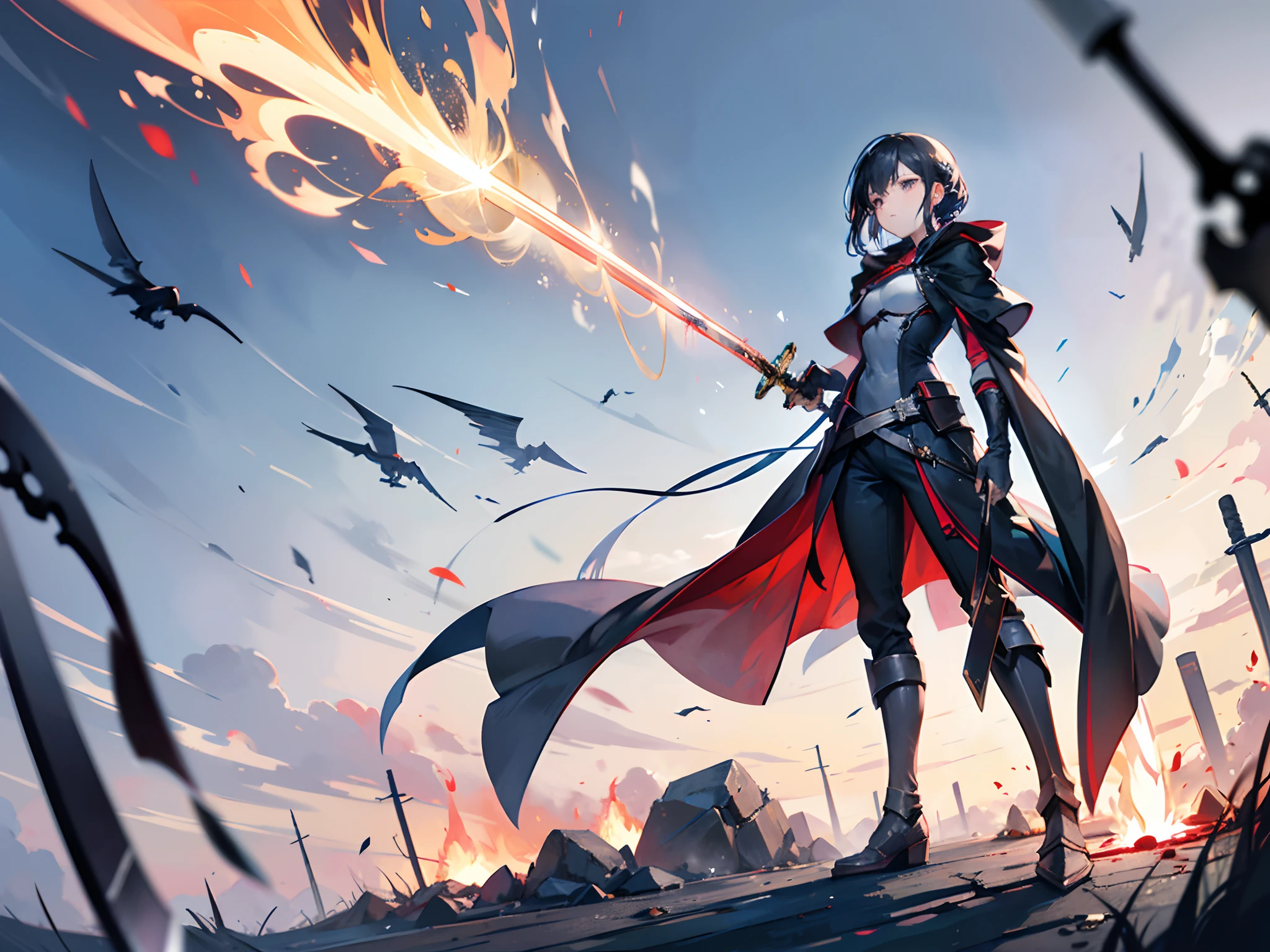 I am the bone of my Sword
Steel is my Body and Fire is my Blood.
I have created over a Thousand Blades,
Unknown to Death,
Nor known to Life.
Have withstood Pain to
create many Weapons
Yet those Hands will
never hold Anything.
So, as I Pray--
Unlimited Blade Works