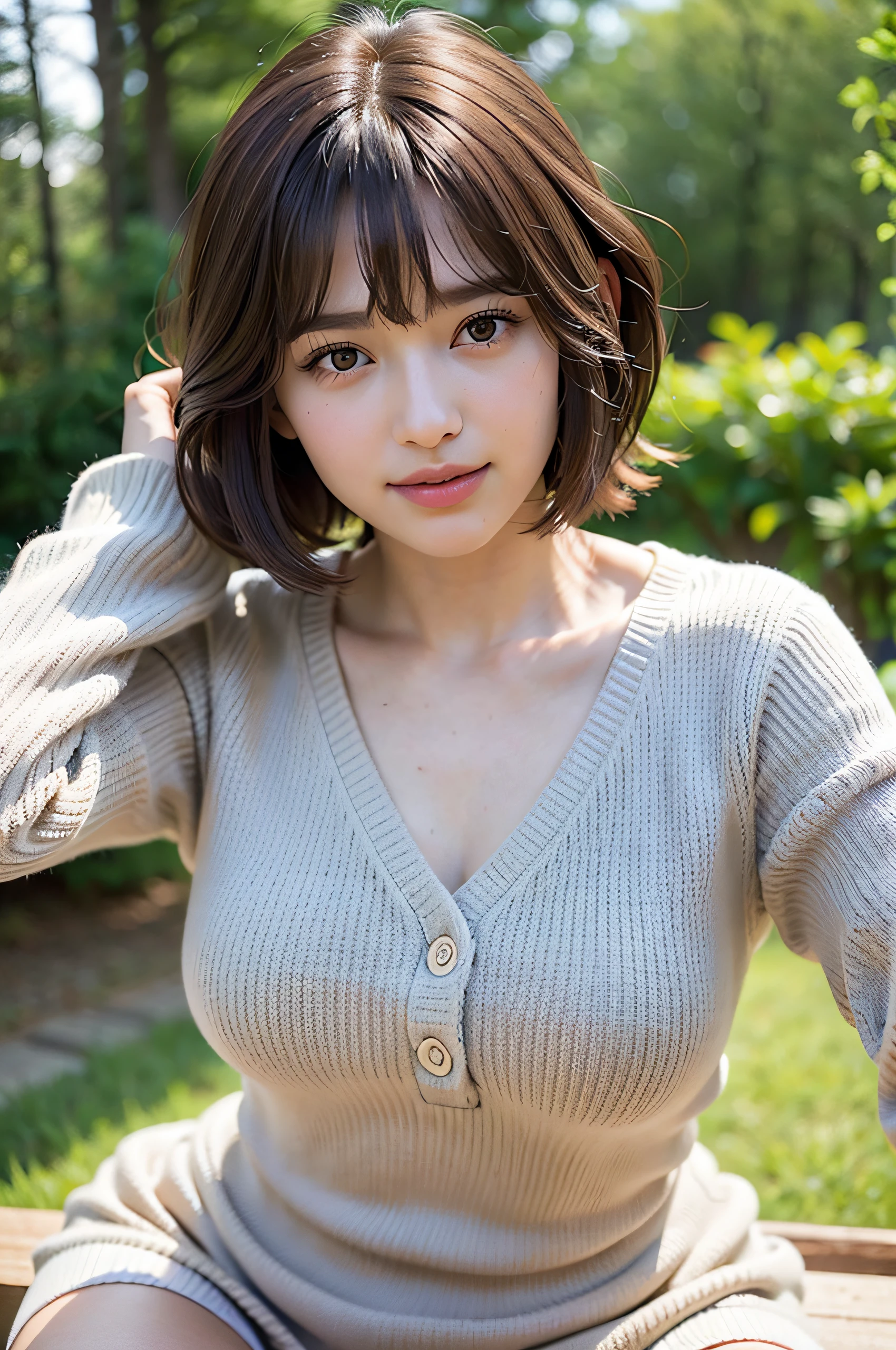 background, forest, wood材, wood, Full nudity