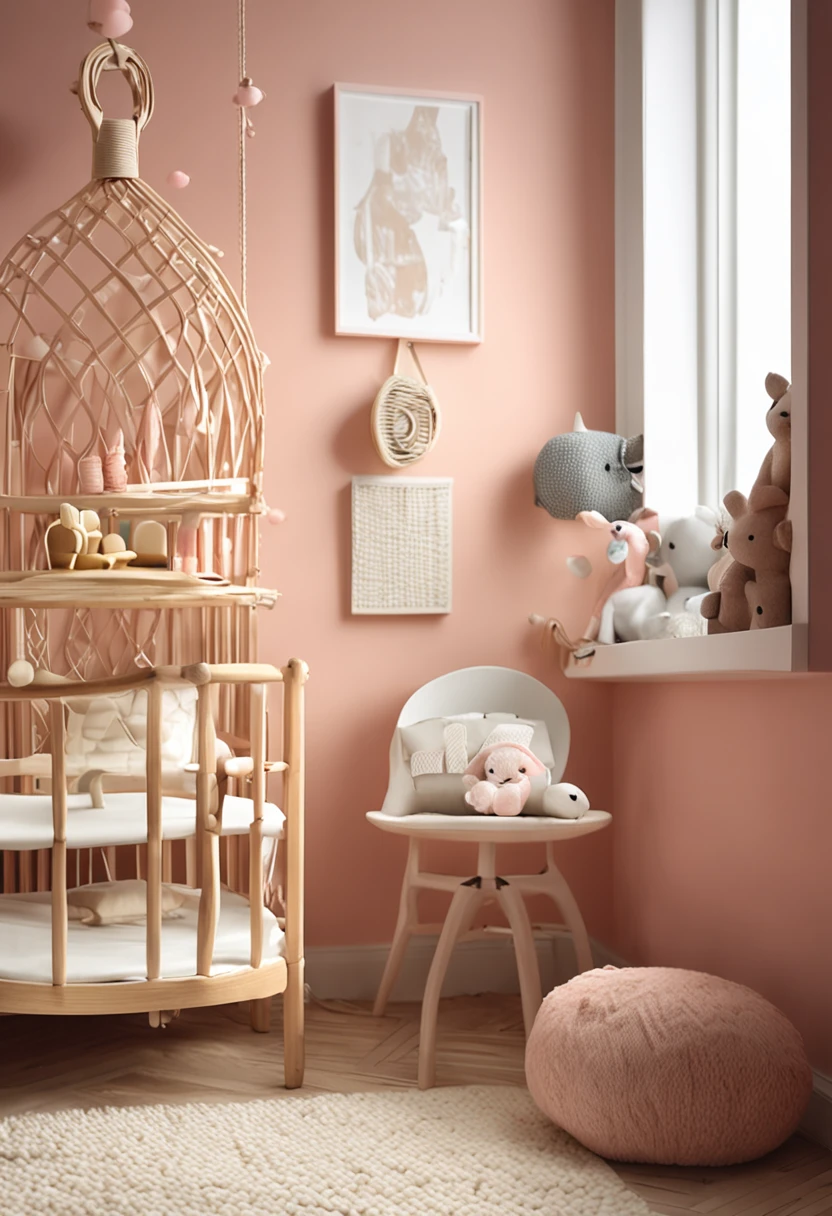 Interesting,Formal corner,scandinavian style,s room,decor wall,woven,wooden,plushies,Peculiar decoration,intriguing patterns,Soft color grading,Bright décor,ikea,downy,warmly lit,shenzhen,in the afternoon,cheerfulness,boyish sense,modern day,4K