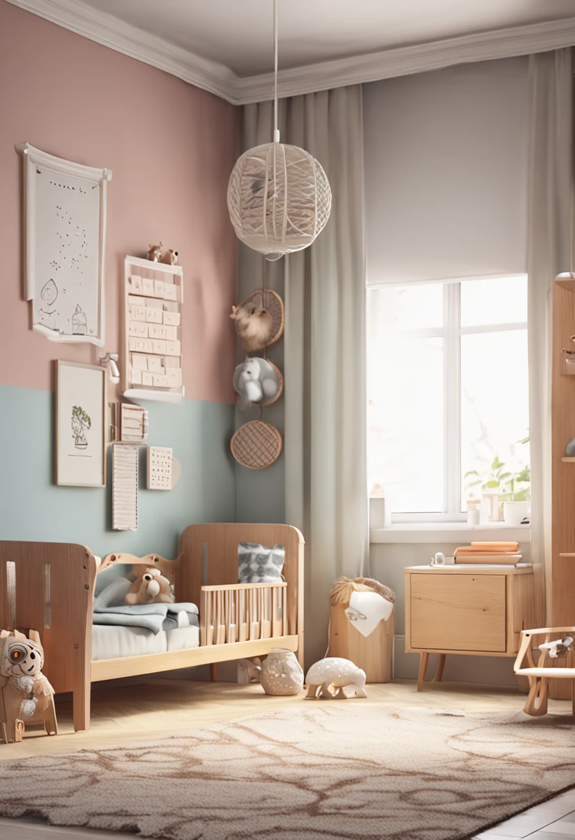 Interesting,Formal corner,scandinavian style,s room,decor wall,woven,wooden,plushies,Peculiar decoration,intriguing patterns,Soft color grading,Bright décor,ikea,downy,warmly lit,shenzhen,in the afternoon,cheerfulness,boyish sense,modern day,4K