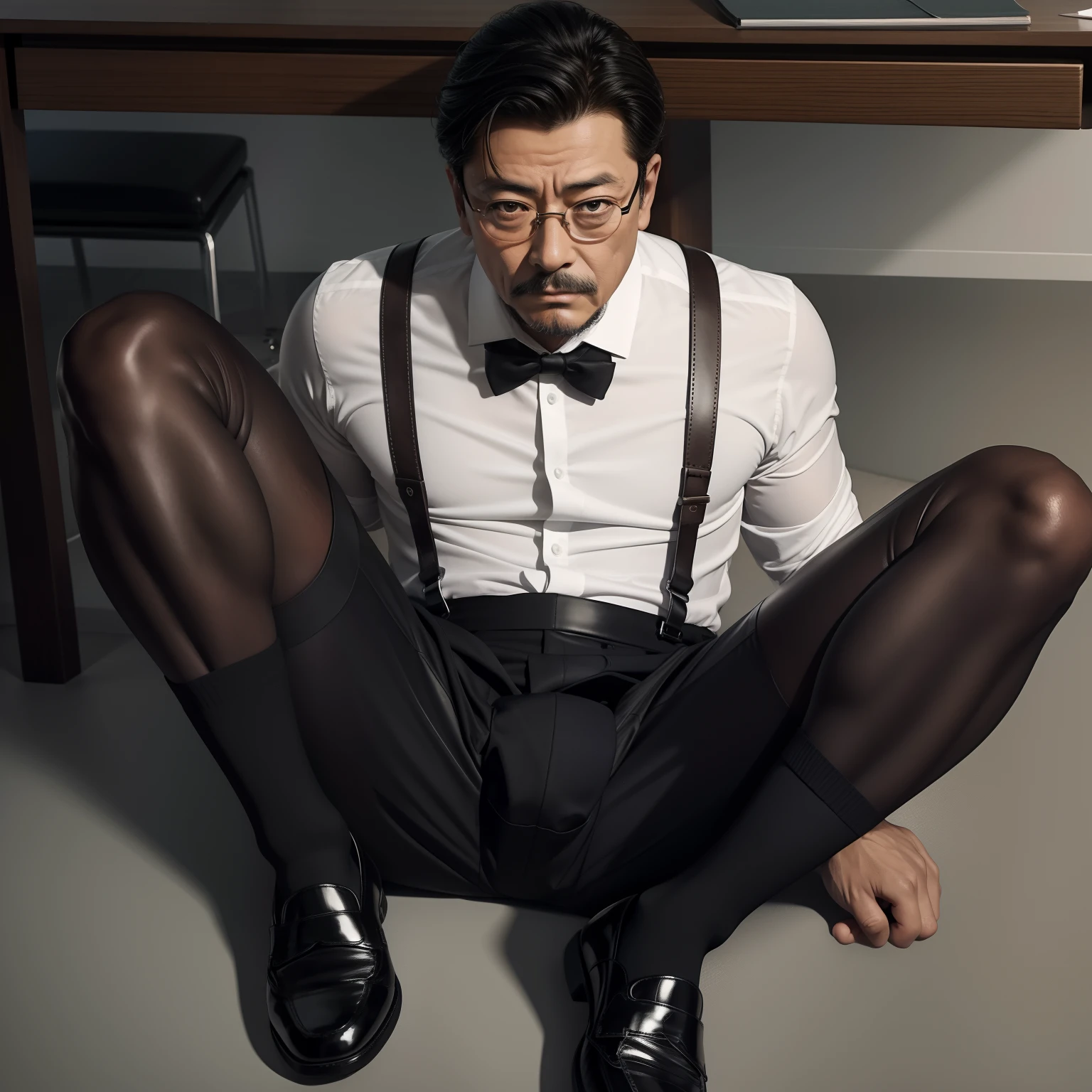 age 55,Kogoro Mouri,uncles,Gay,Tong,Bulge,fortitude,Sitting in the office,Black short stockings,Suspenders,(There is a milky white liquid on the leather shoes )lbeard,fortitude,Bukkake,k hd,artwork of a,wear suit,The crotch has columnar protrusions,Top view ,Expose the