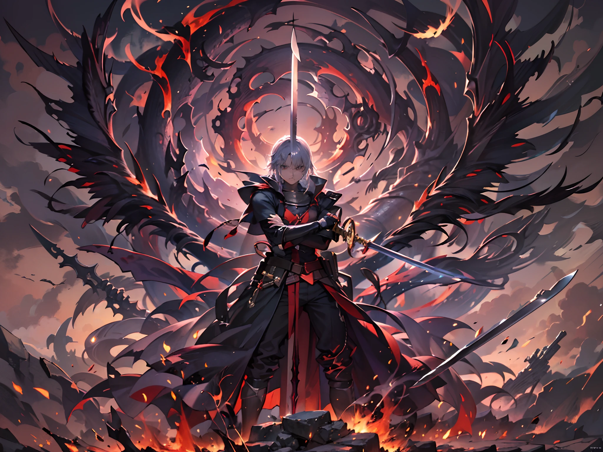 I am the bone of my Sword
Steel is my Body and Fire is my Blood.
I have created over a Thousand Blades,
Unknown to Death,
Nor known to Life.
Have withstood Pain to
create many Weapons
Yet those Hands will
never hold Anything.
So, as I Pray--
Unlimited Blade Works