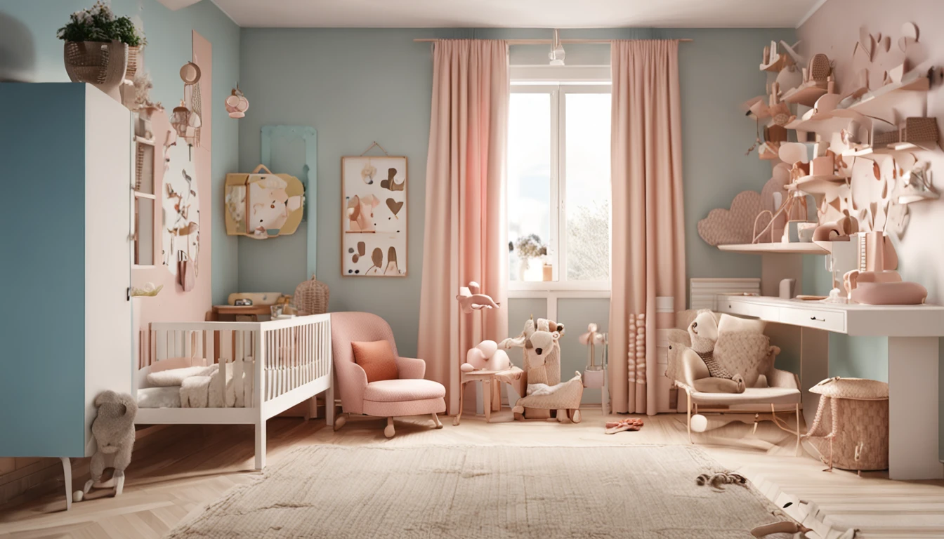 interesting,Formal corner,scandinavian style,childs room,decor wall,woven,Wooden,plushies,Peculiar decoration,intriguing patterns,Soft color grading,Bright décor,IKEA,downy,warmly lit,shenzhen,in the afternoon,cheerfulness,boyish sense,modern day,4K