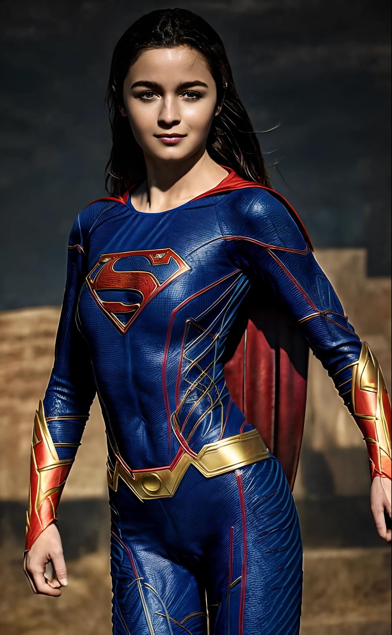 half-length,1girl,(Perfect figure,be tall and slim),solo,standing,(outdoor:1),sky,Focus on the face,Beautiful face,Detailed delicate young face,supergirl, (Super girl suit:1.5),Jumpsuit,(huge breasts,Big tits,Big breasts:1.3),thigh gap,camel toe
realistic style,vivid picture,masterpiece, (best quality:1.2),ultra-detailed,realistic,High definition,High quality,Cinematic Light,Ray tracing,ultra high res,UHD,(photorealistic:1.5),intricate details,detailed texture,finely detailed,High quality shadow