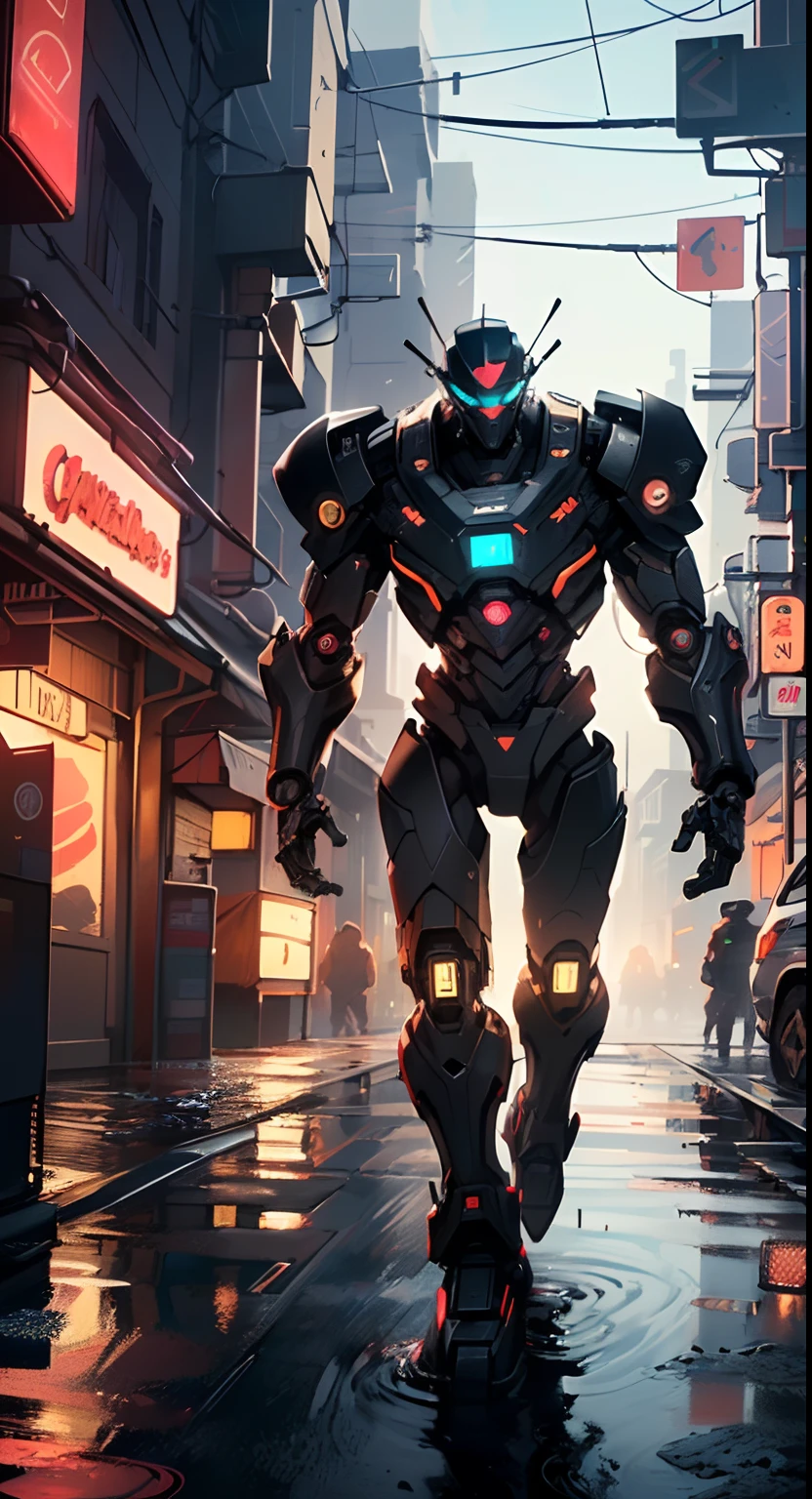 (((TV robot with mechanical arms and legs))),

(((tiny little robot))) with ((((TV head)))). He has (((shaped like a cube with mechanical arms and legs))),and a (((screen on his face))) that displays emoticons and coded messages,Strange head, black tv head,detailed TV head,intricate robot,

(((Object_head,televison_head))),

(dynamic pose:1.0),solo focus,(centered,scale to fit dimensions,Rule of thirds),

((((cyberpunk city by the ocean,neon signs,puddles)))),stormy sky,threatening sky,dark clouds,((synthwave background theme,detailed background : 1.25)),((((night,nice lighting decorations,detailed architecture)))),

(best quality,high resolution,sharp focus,ultra detailed,extremely detailed,extremely high quality artwork,(realistic,photorealistic:1.37),8k_wallpaper,(extremely detailed CG 8k),(very fine 8K CG),((hyper super ultra detailed perfect piece)),flawless,(((masterpiece))),illustration,vibrant colors,(intricate),High contrast,Selective lighting,Double exposure,HDR (High Dynamic Range),Post-processing,Background blur,colors,(intricate),High contrast,Selective lighting,Double exposure,HDR (High Dynamic Range),Post-processing,Background blur,