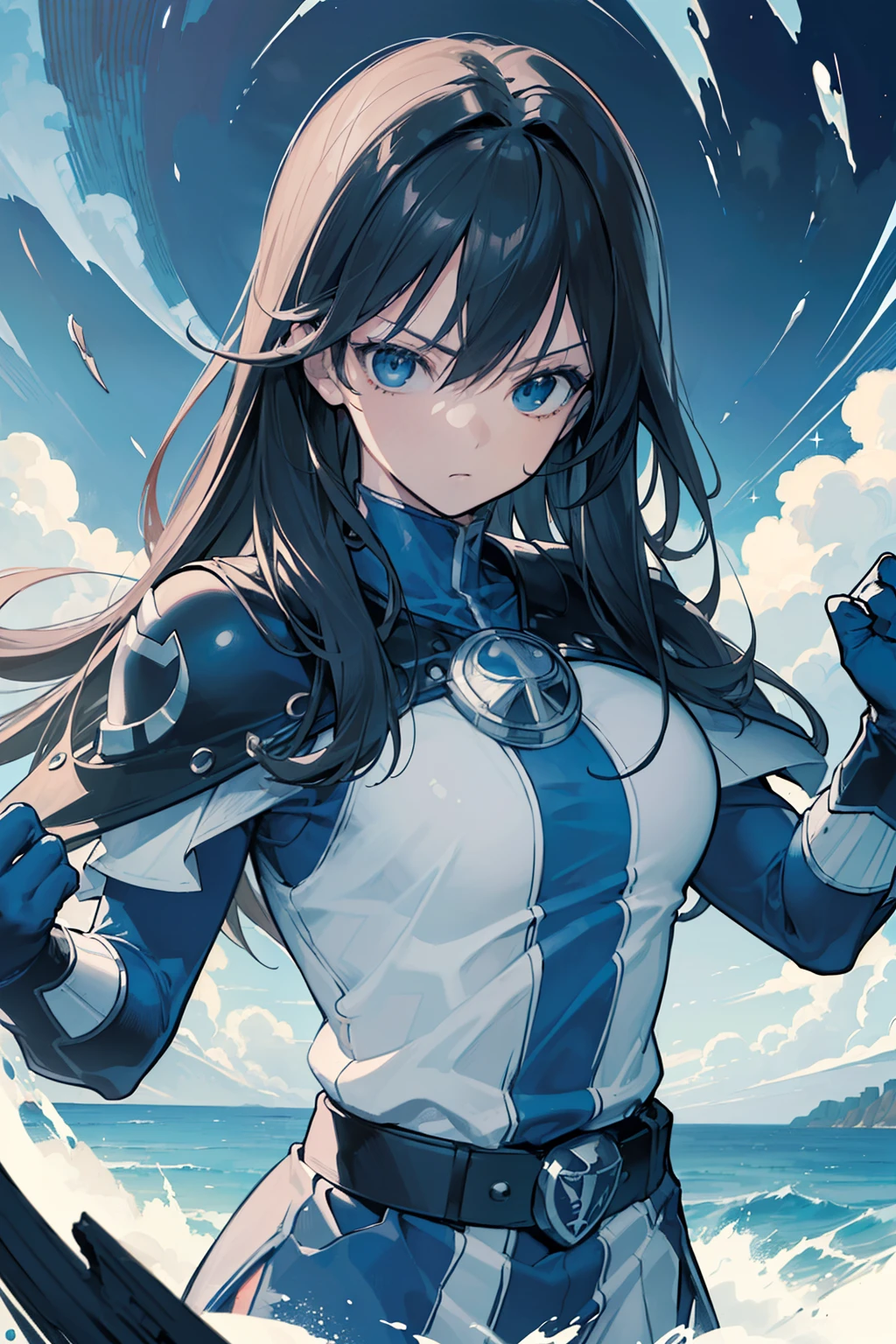 (((top-quality)))、(((ultra-detailliert)))、(((masterpiece)))、(((comics)))、Bust Up Close-up、Superhero、action、Dynamic、Pow、Strong hit、Black and white Ra 22 bridges 66 crown belts Footprints, Far thunder, Pinnacles, Kaiji, Nightbush, sea of clouds, Blue strata full of thick circles drown the heavens