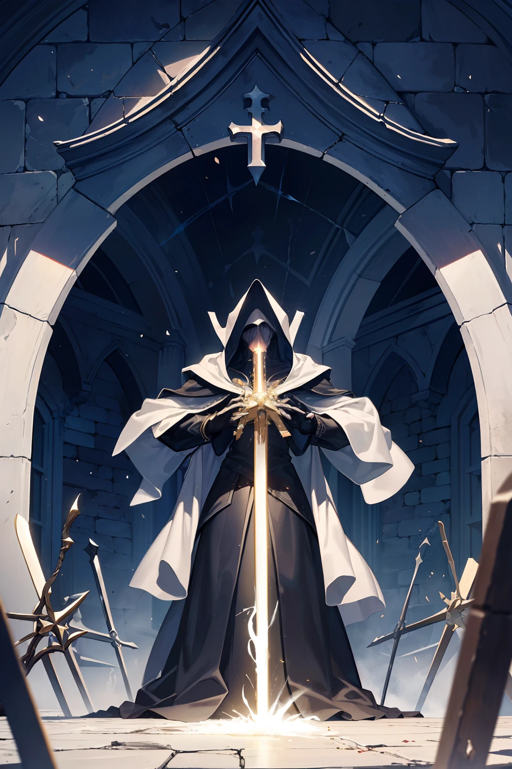 (((top-quality)))、(((ultra-detailliert)))、(((masterpiece)))、(((comics)))、Bust Up Close-up、Superhero、action、Dynamic、Pow、Strong hit、Gather to the Most High One who cleanses with black souls Beloved Black Sunday sacrifice coming from the black heaven in blood, covenant and altar Raise the Holy Grail to the grudge of sealing Hold the six keys handed down from time immemorial Now is the time to open the lost coffin