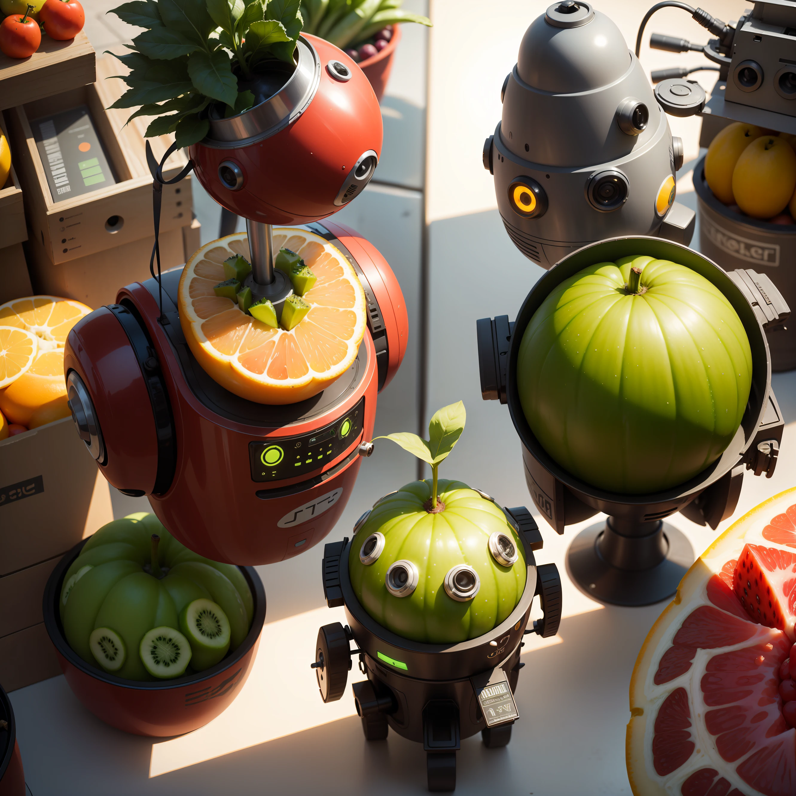 I want a robot made of fruits and vegetables