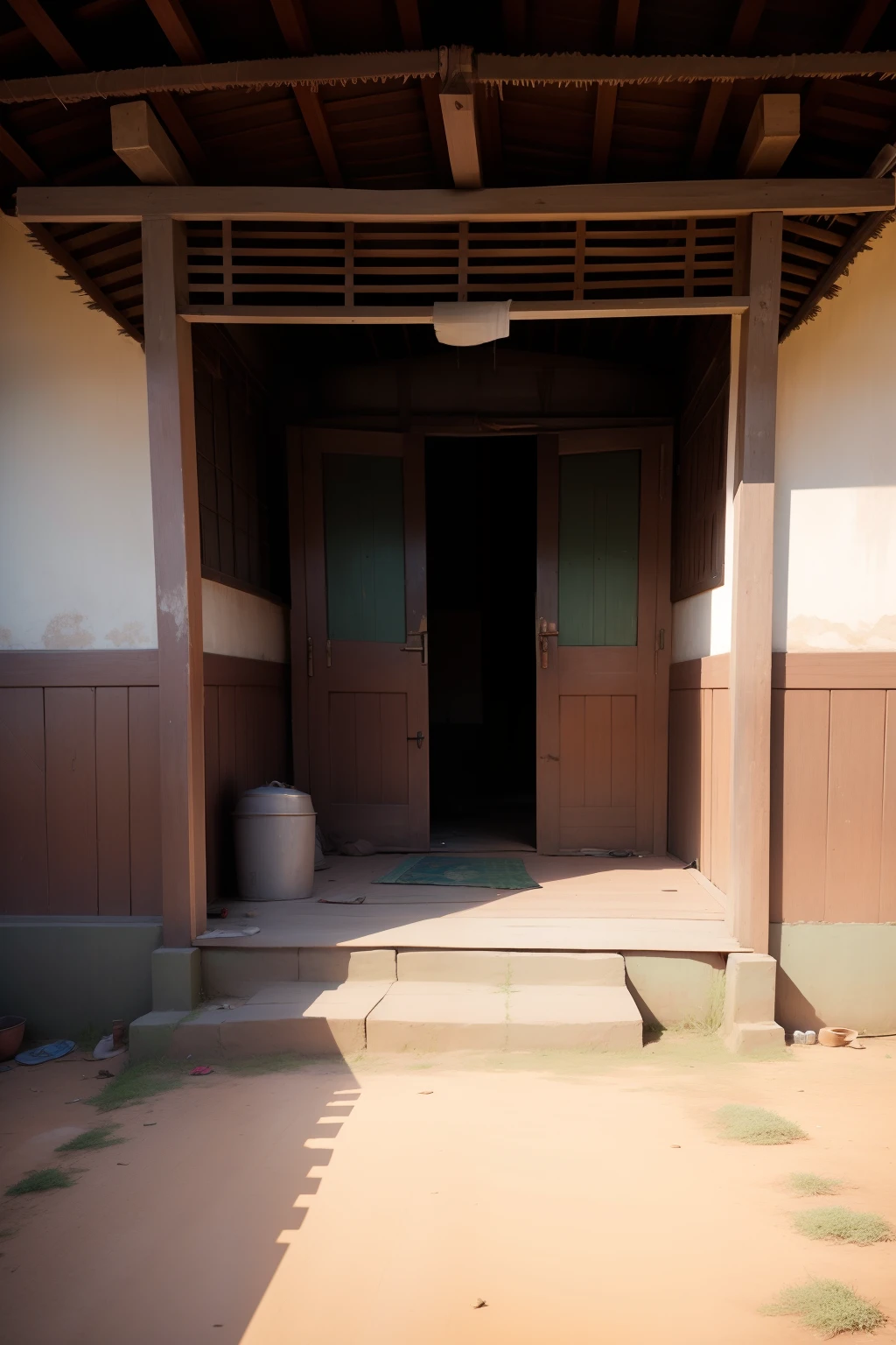 A Poor Indian Village house, 10/20 house, png, soiled, white background