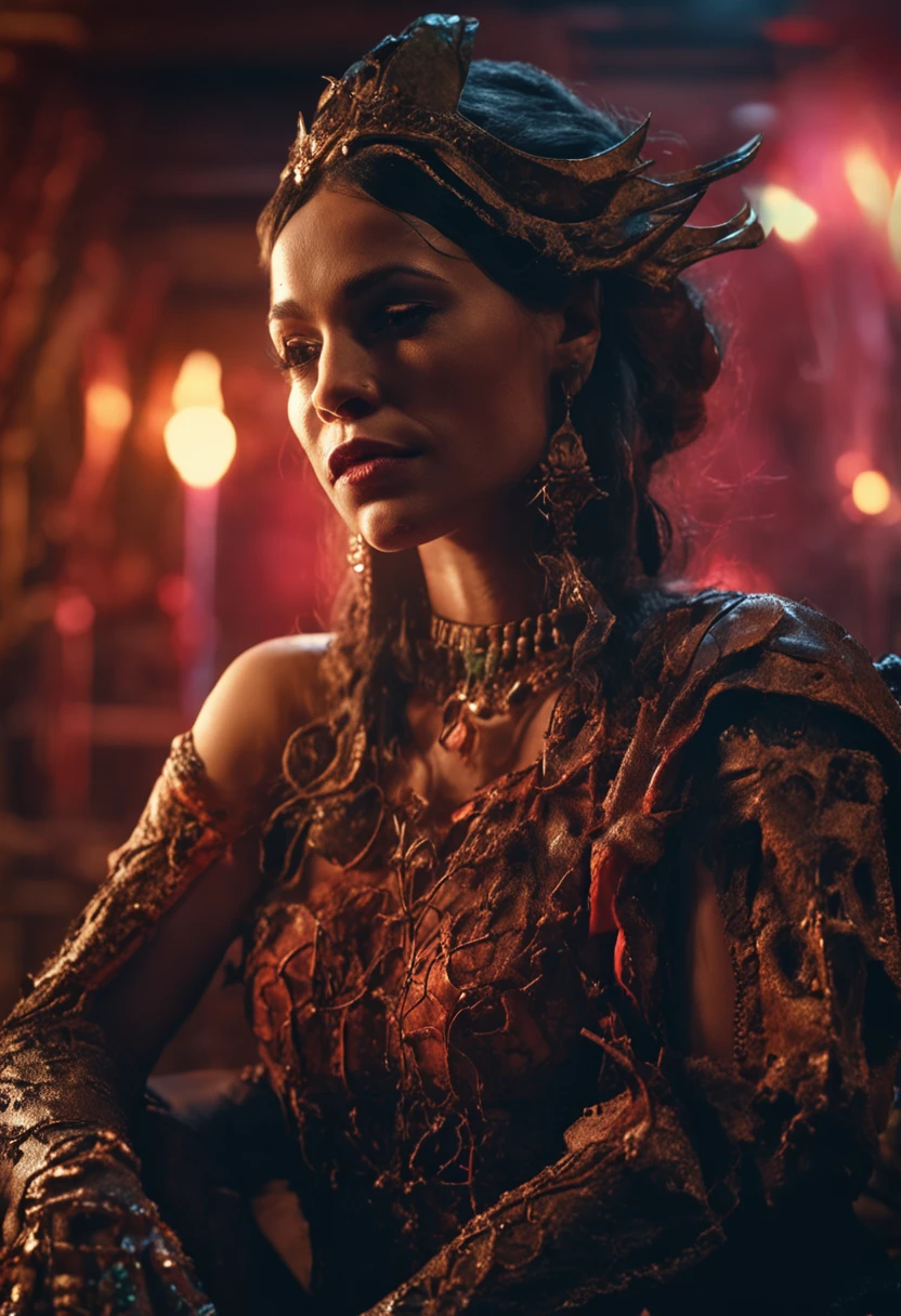 (best quality, highly detailed, masterpiece:1.2), alluring succubus, church, fire, full body, detailed face and eyes, emotional face, dramatic lighting, colorful, reflection, raytracing, best shadow, detailed background, extremely intricate, RAW photo, Ultra Hig, photorealistic, film grain, 8k hd