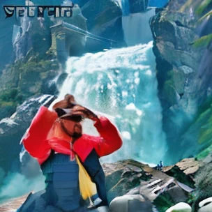 man standing on a rock with a waterfall in the background, viral post, vijay jayant props, photogtaphy, instagram picture, photograpgy, peak experience ”, new song, inspired by Kailash Chandra Meher, good photography, very artistic pose, stylish pose, darius puia, portait photo profile picture, photgraph, # myportfolio