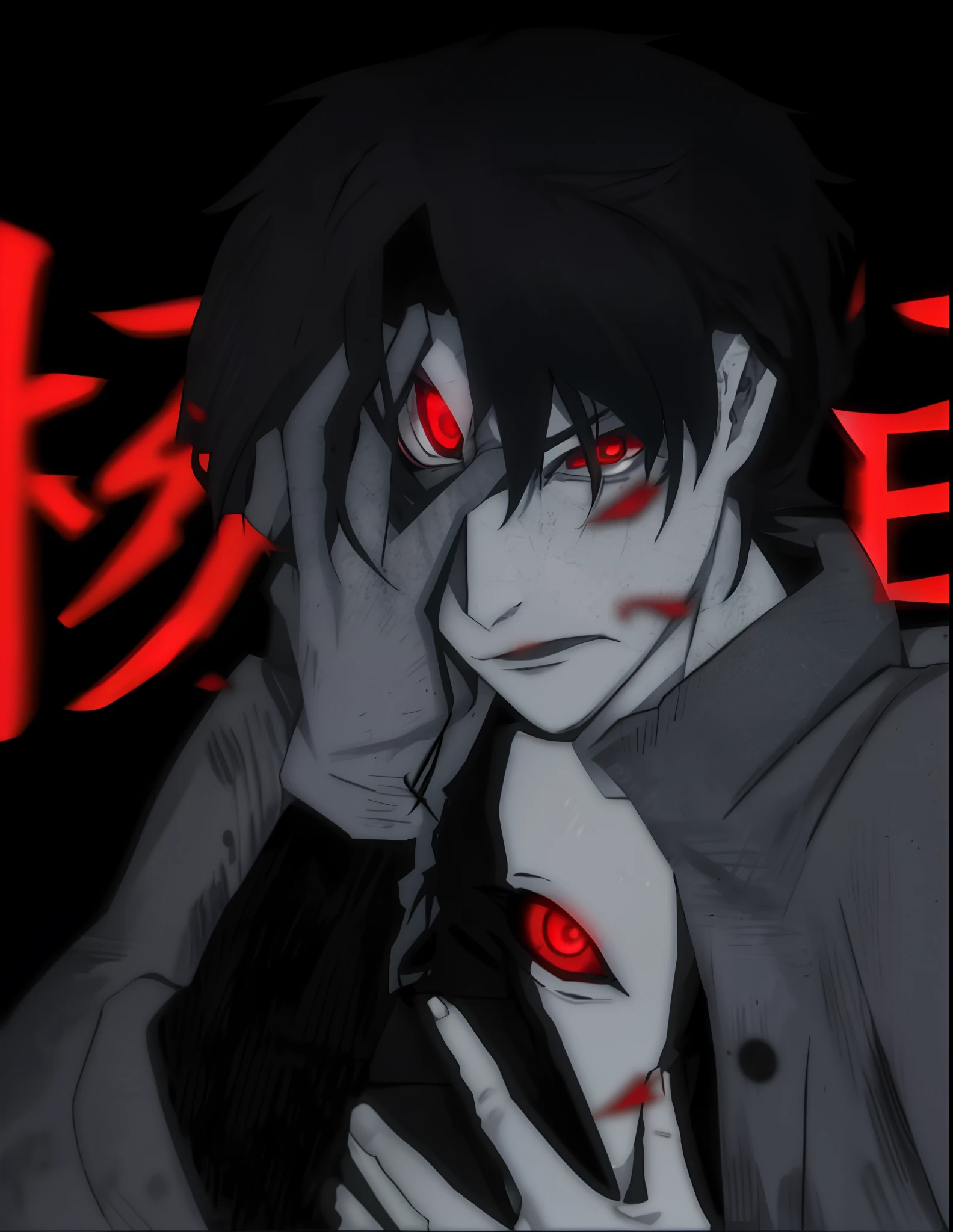 In the anime、is strangling someone on the floor,ass pov,First-person view