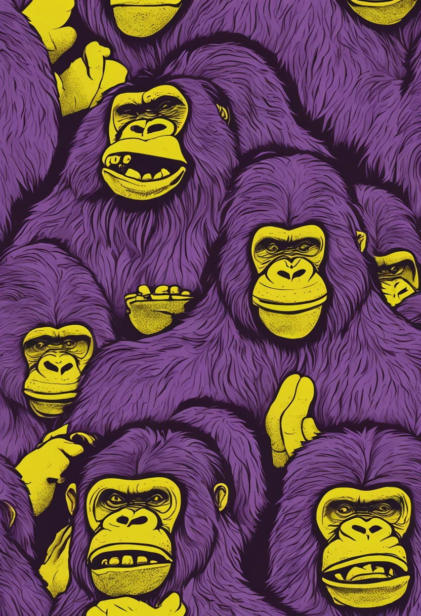 Logo gorila purple ande yellow