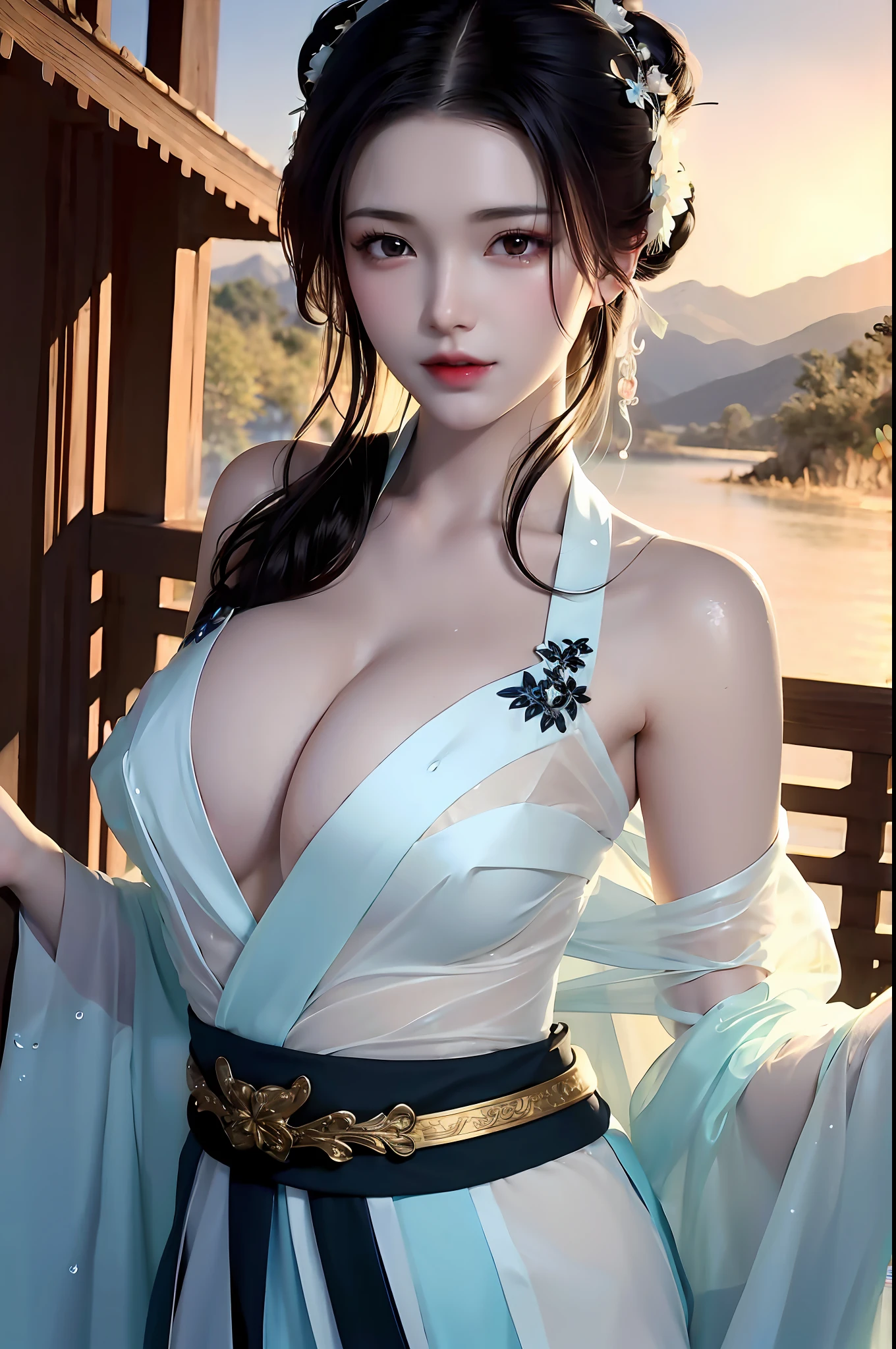 araffe asian woman in a blue dress posing for a picture, gorgeous chinese models, Japanese goddess, a beautiful fantasy empress, Beautiful goddess, Traditional beauty, Chinese girl, Palace , A girl in Hanfu, beautiful and seductive anime woman, Beautiful Asian girl, seductive anime girls, Beautiful age girl, ((a beautiful fantasy empress)), Sexy girl, Jaw-dropping beauty