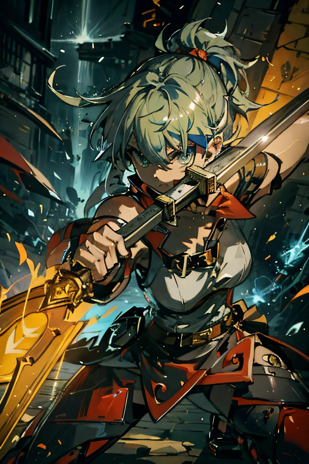Anime girl with sword and armor in a city at night, badass anime 8 k, Melhor Anime 4K Konachan Wallpaper, arte chave detalhada do anime, arte chave do anime, Anime Art Wallpaper 8K, estilo anime 4K, guilty gear strive splash art, 4 k manga wallpaper, Papel de parede anime 4k, Anime Art Wallpaper 4K, Anime Art Wallpaper 4K