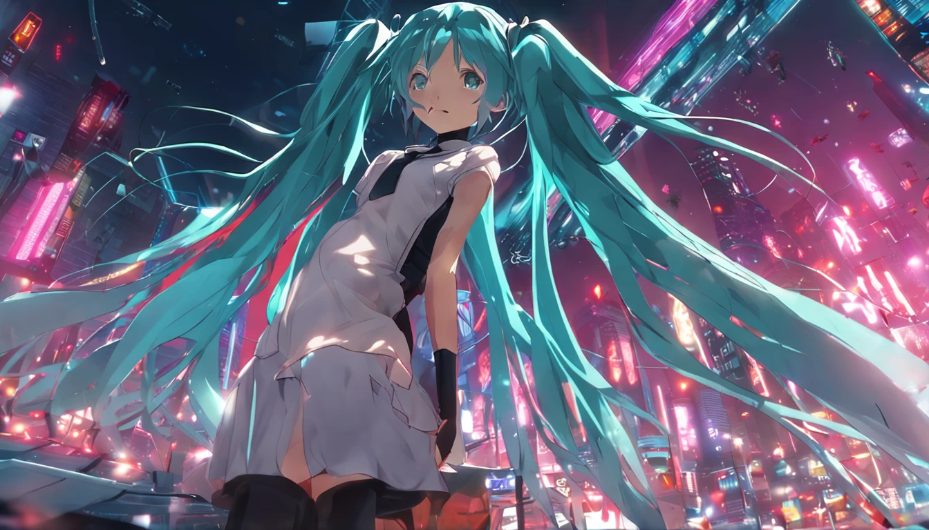 miku hatsune,Looking at the Earth