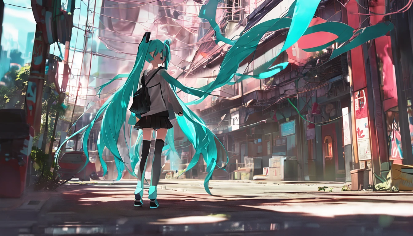 miku hatsune,Looking at the Earth