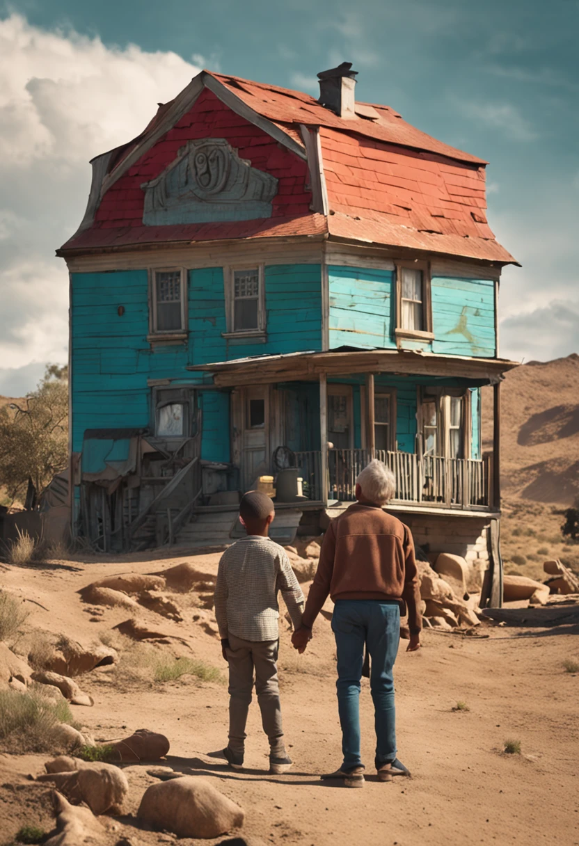 A friendly giant whose house was too small and sad