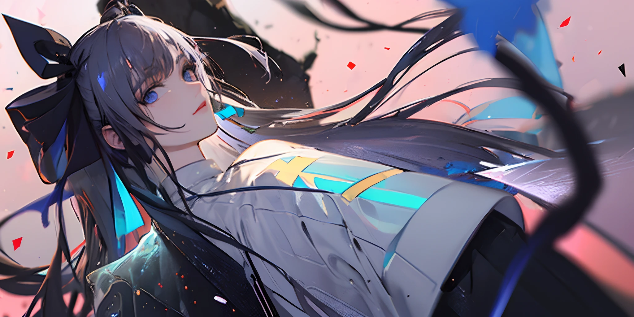 boy,man,solo,Healthy slender man,(Masterpiece:1.5),(Best quality:1.5),(Ultra-detailed:1.5),illustration,(1girll:1.5),(Solo:1.5), concept-art,anime big breast,the lora,Cowboy shot,Perfect face,Glossy glossy skin,Long hair,Beautiful detailed eyes,Beautiful flowing hair,(holograph),(holographic clothing:1.2),(full bloom),lighting, Ray tracing,Outdoors, Light particles,Absurdism,hair adornments, Hair ribbon,view the viewer,ahoge,Large breasts, (Deep depth of field:1.5),long white hair,Blue-purple eyes,Ancient Style