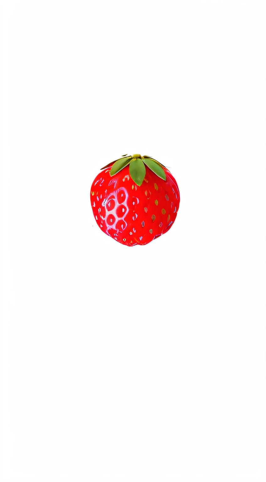 A strawberry flew in the air, Strawberry, strawberry embellishment, without text, morango, author:Kiichiro Ishikawa, On a white background, fight with strawberries, author:Masao Maeda, on clear background, on the white background, author:Hiromitsu Takahashi, white background and fill, raspberry, isolated on a white background