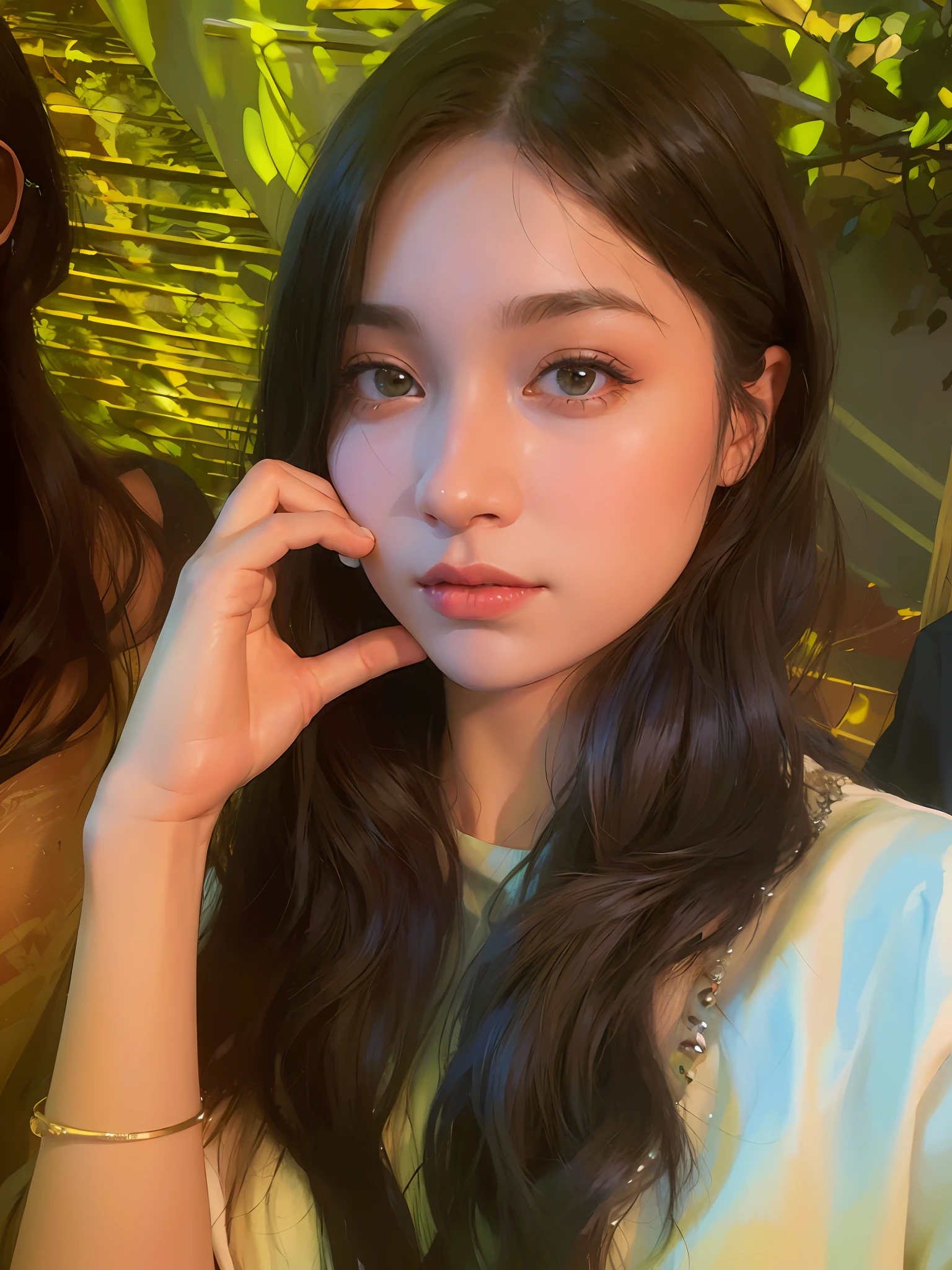 Hyperrealist portrait of female by david hockney and alphonse mucha,fantasy art, photo realistic, dynamic lighting, artstation, poster, volumetric lighting, very detailed faces, 4 k, award winning,, 1girl, in the dark, deep shadow, low key,cowboy shot,(official clothing:1.4) ,long hair,white hair,