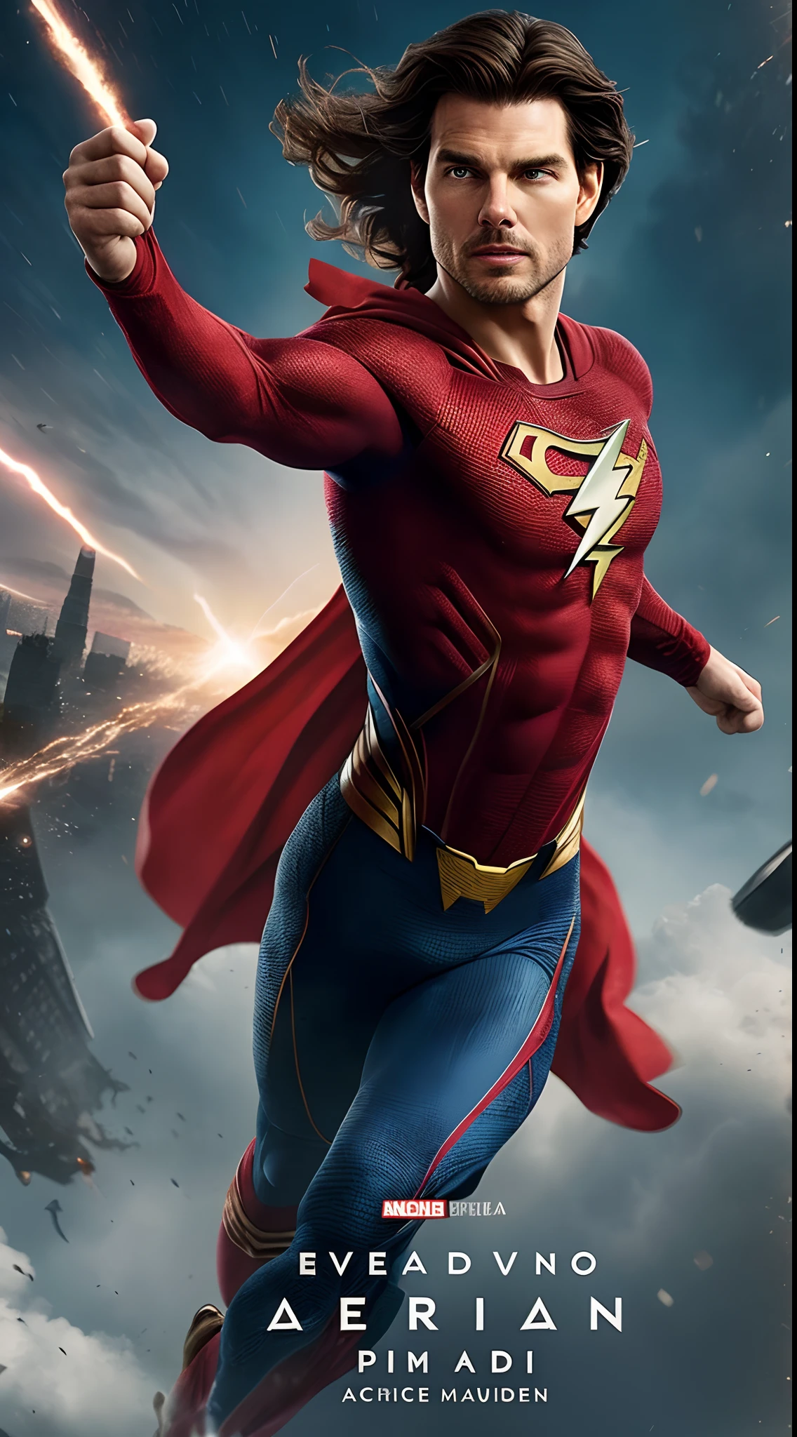 With a sense of grandeur, Tom Cruise aparece en la pantalla, ataviado con el legendario traje de Superman, brought to life in stunning 8K resolution. Scarlet and blue fabric perfectly covers his athletic figure, accentuating the ribbed muscles and subtle contours that define it. La capa ondeante cae en cascada en el aire, un emblema de fuerza y nobleza, mientras sus intensos ojos azules brillan con un compromiso inquebrantable con la justicia. Una sonrisa suave pero confiada adorna sus labios, un testimonio del valor inquebrantable que define al Hombre de Acero. Every nuance comes alive in vivid detail (cada pliegue de la tela, Every flash of light dancing over the iconic emblem) Rendered with astonishing precision in this high-definition cinematic presentation. La pantalla vibra con autenticidad mientras Tom Cruise encarna la esencia de Superman, permitiendo a la audiencia presenciar no solo un personaje, but a living, breathing embodiment of heroism in this mesmerizing and immersive visual experience..